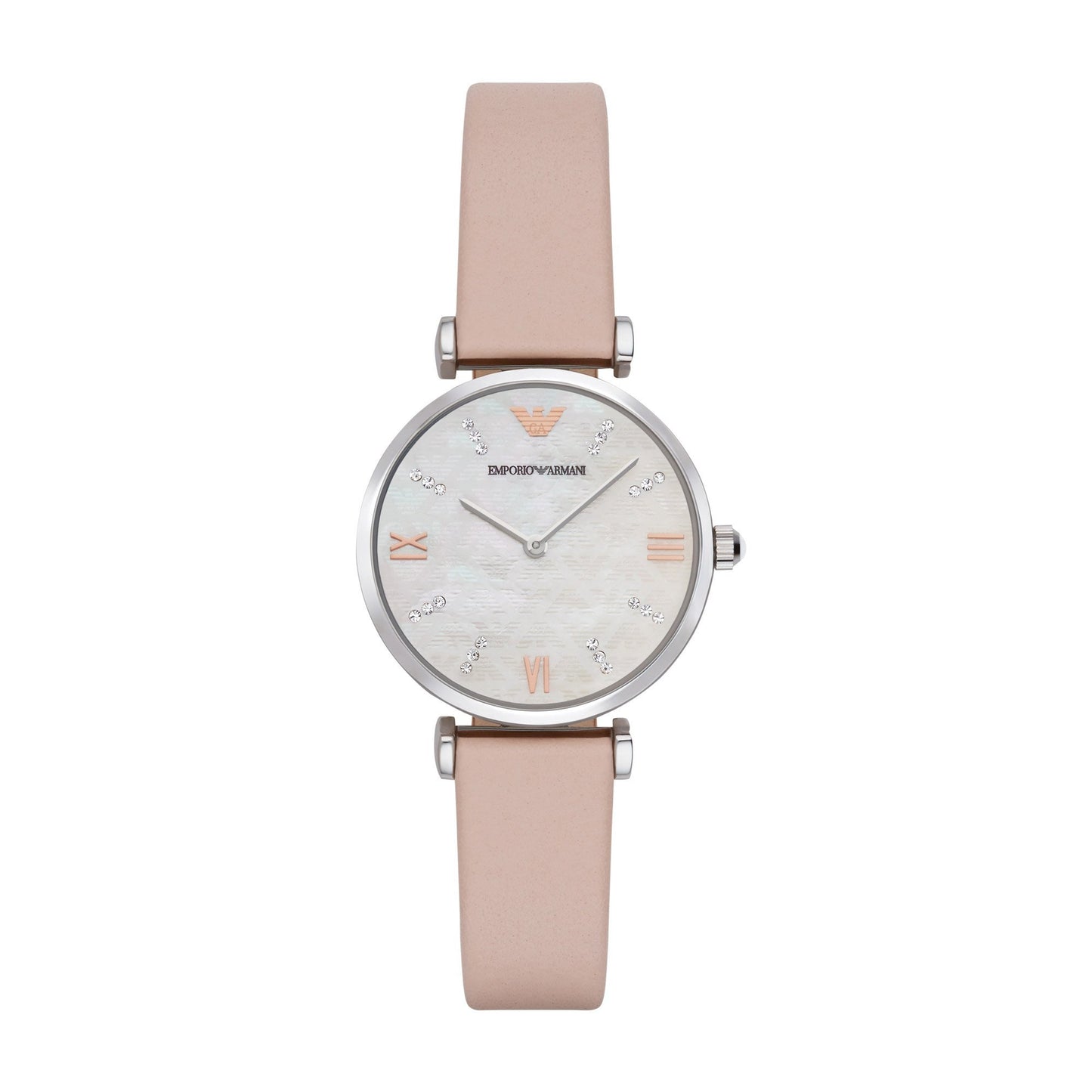 Emporio Armani Ladies Watch with Two Hands Quartz Movement and 32mm Case with Stainless Steel, Leather or Silicone Strap