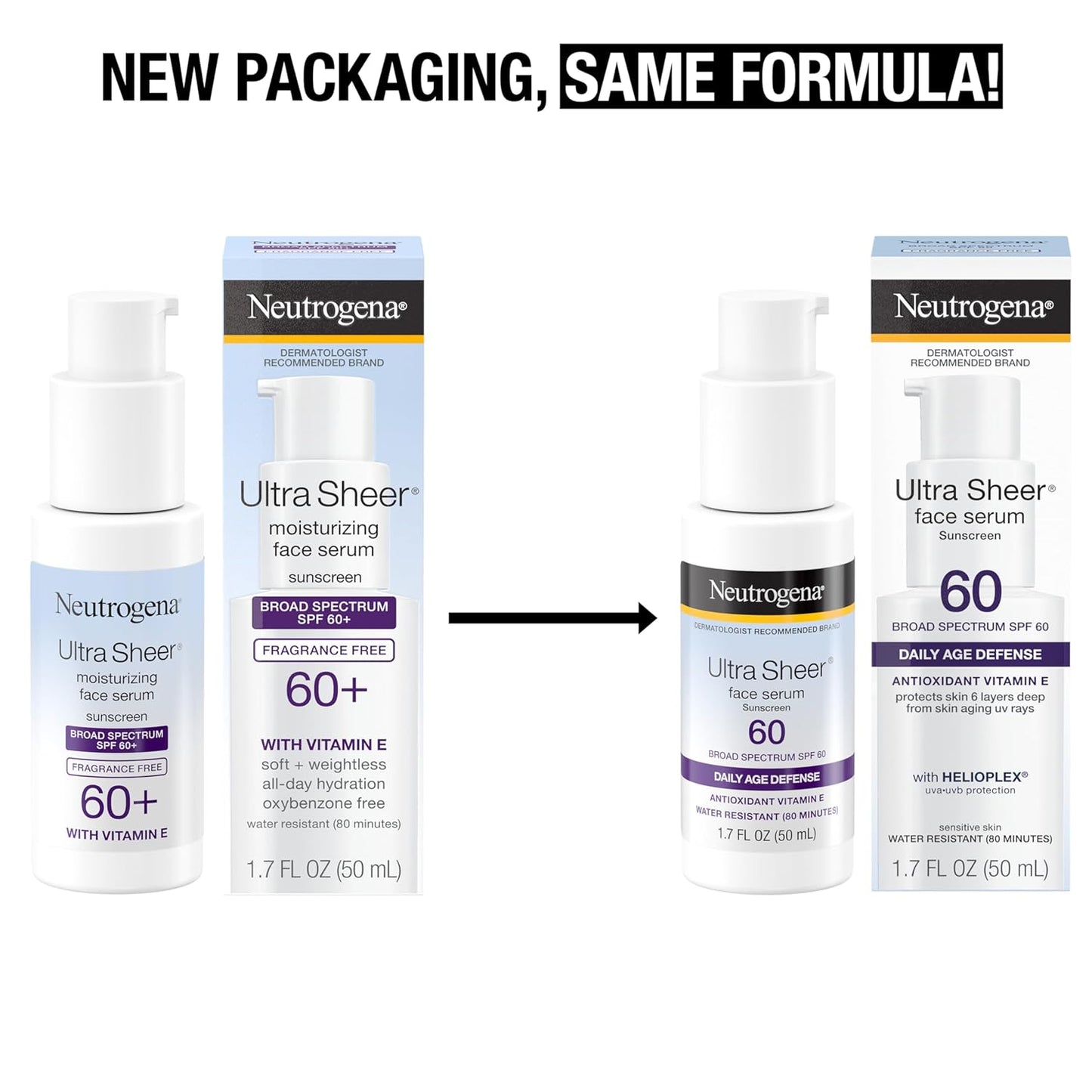 Neutrogena Ultra Sheer Moisturizing Face Serum SPF 60