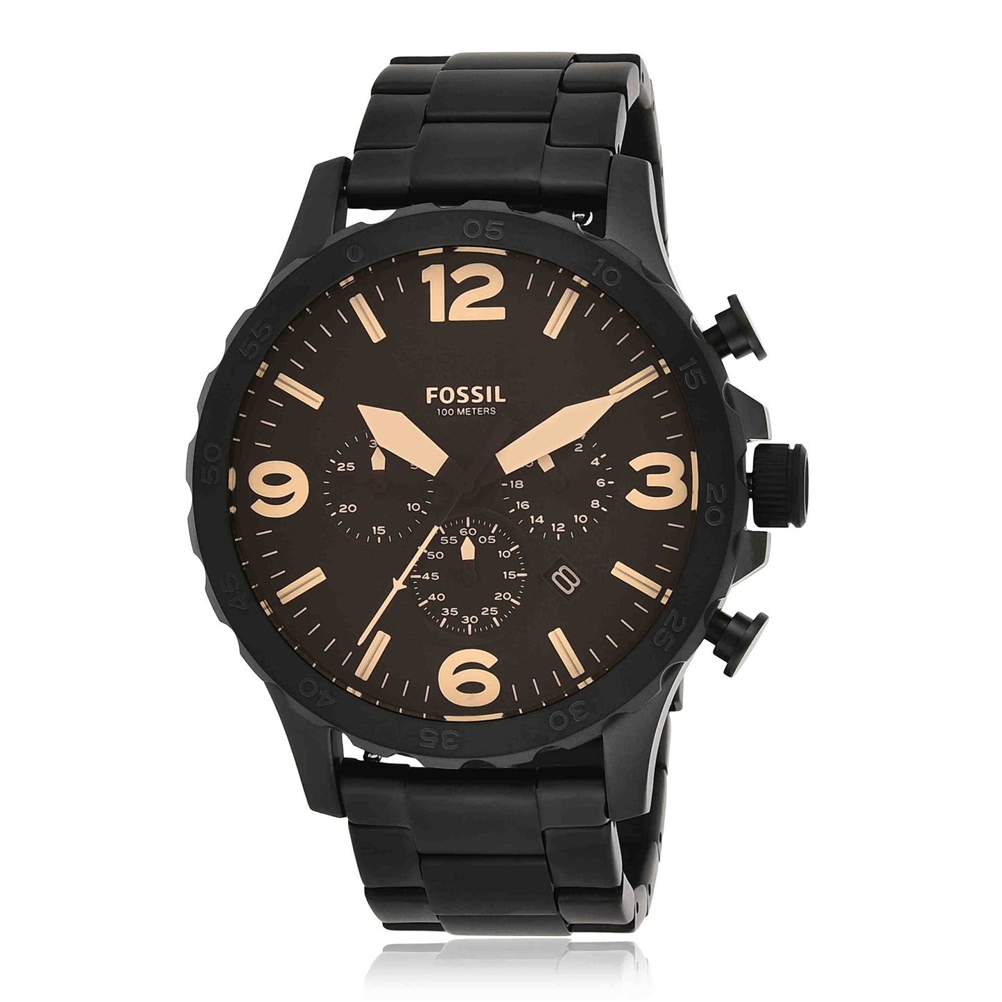 Fossil Nate Uhr Für Herren, Quarzwerk Chronograph Mit Edelstahl- Oder Lederarmband
