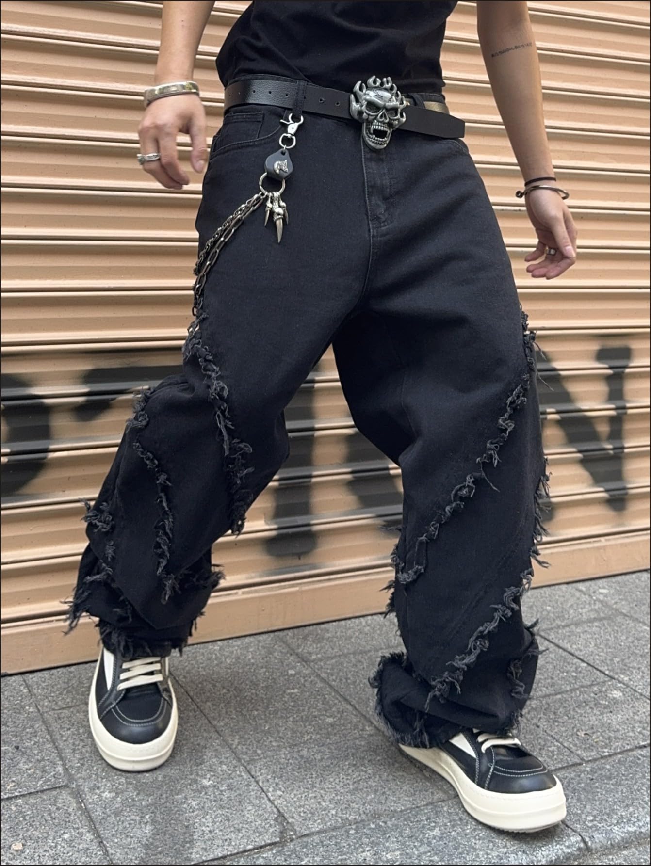 Zewool Men’s Baggy Jeans Y2K Hip Hop Skater Jeans