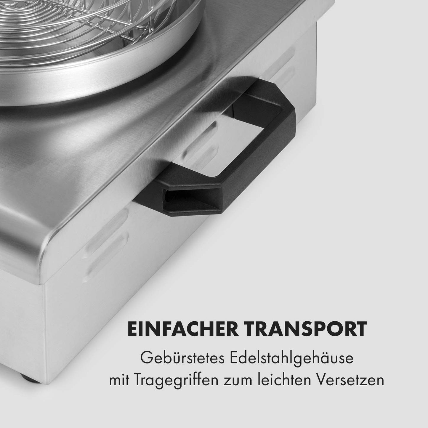 Klarstein Wurstfabrik Pro 550 Hot Dog Maker, 550 Watt, 2 Heizspieße, Temperaturregler 30-100 °C, Glaszylinder: Ø 20 cm, Edelstahlkäfig: Ø 17 cm, Edelstahlgehäuse,Profi Würstchenkocher, silber
