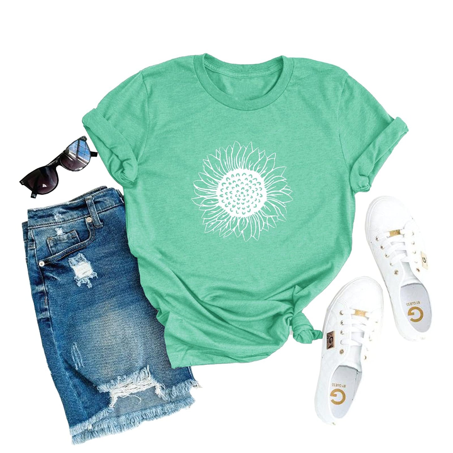 Cicy Bell Women’s Sunflower Graphic T-Shirt