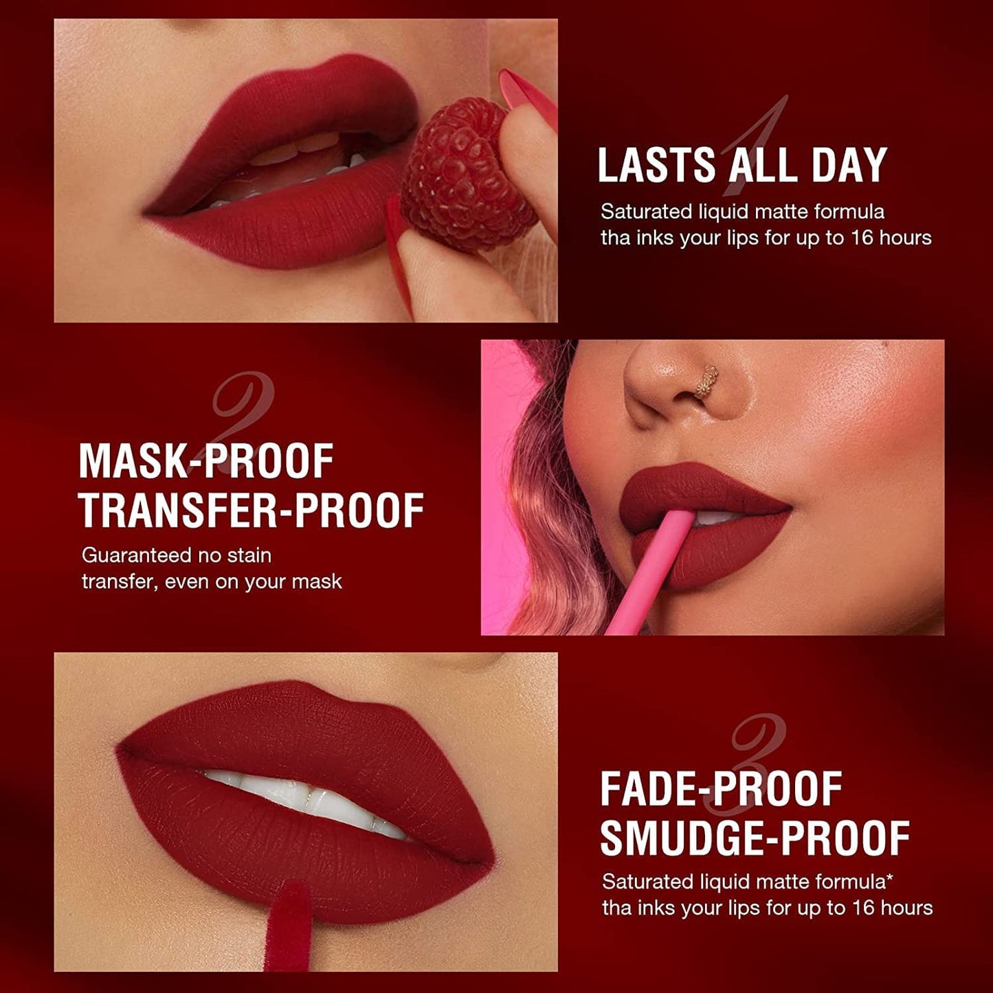 6-Piece Matte Lipstick Lip Liner Set – Long-Lasting Waterproof Non-Fading