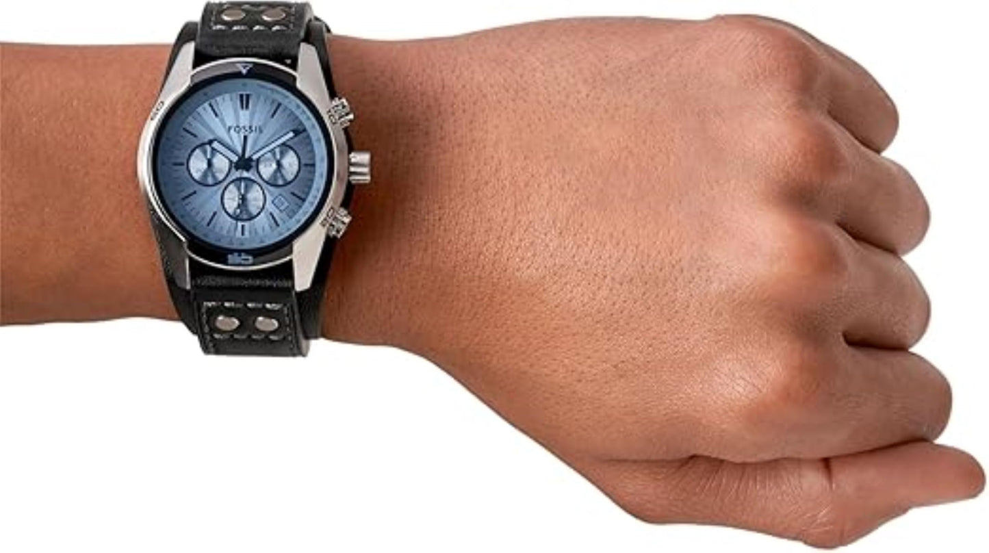 Fossil Coachman Uhr für Herren, Chronographenwerk mit Edelstahl- oder Lederarmband