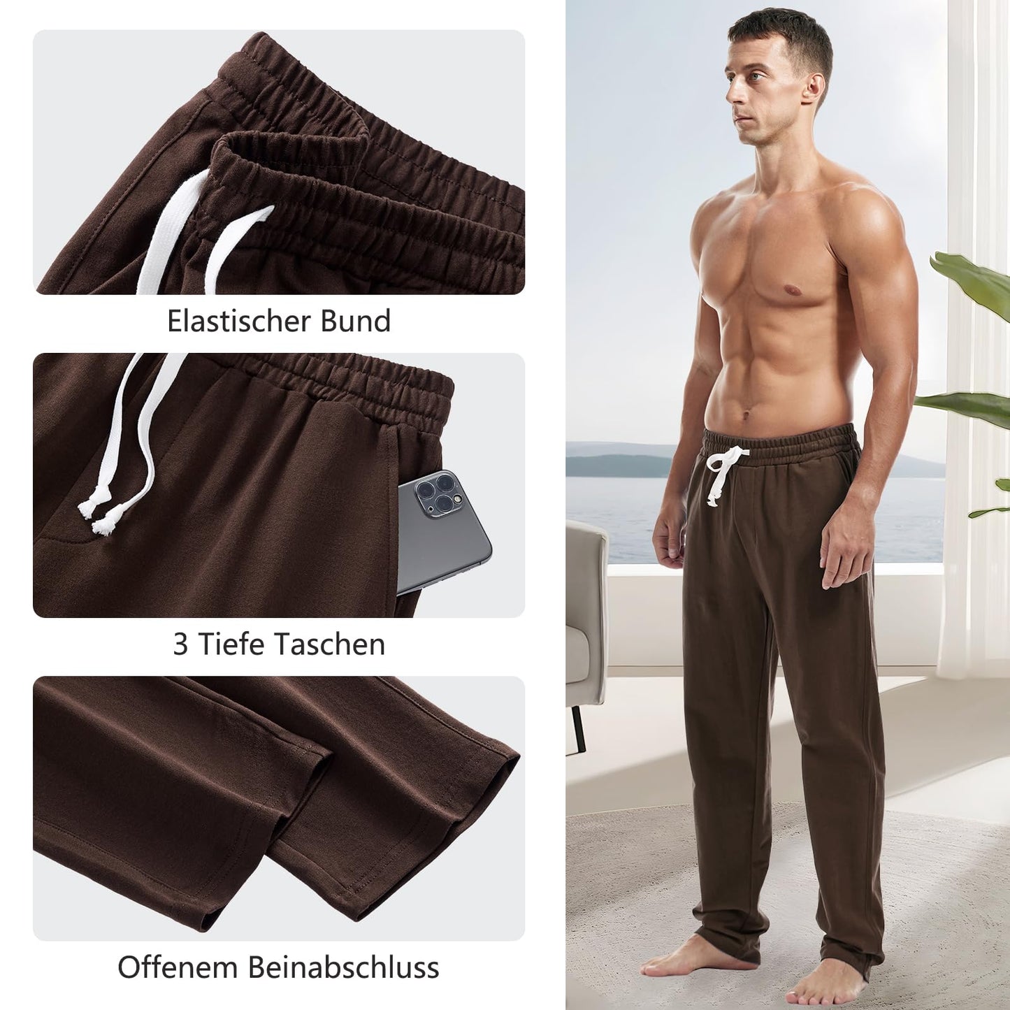 Men's Cotton Jogging Pants Sport Trousers