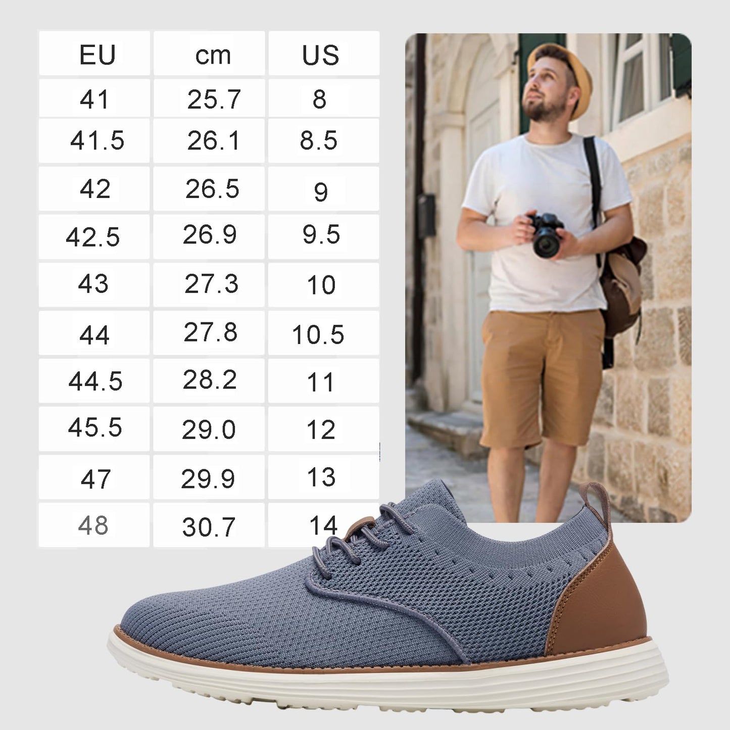 SHULOOK Men's Summer Shoes – Lightweight Breathable Walking Sneakers
