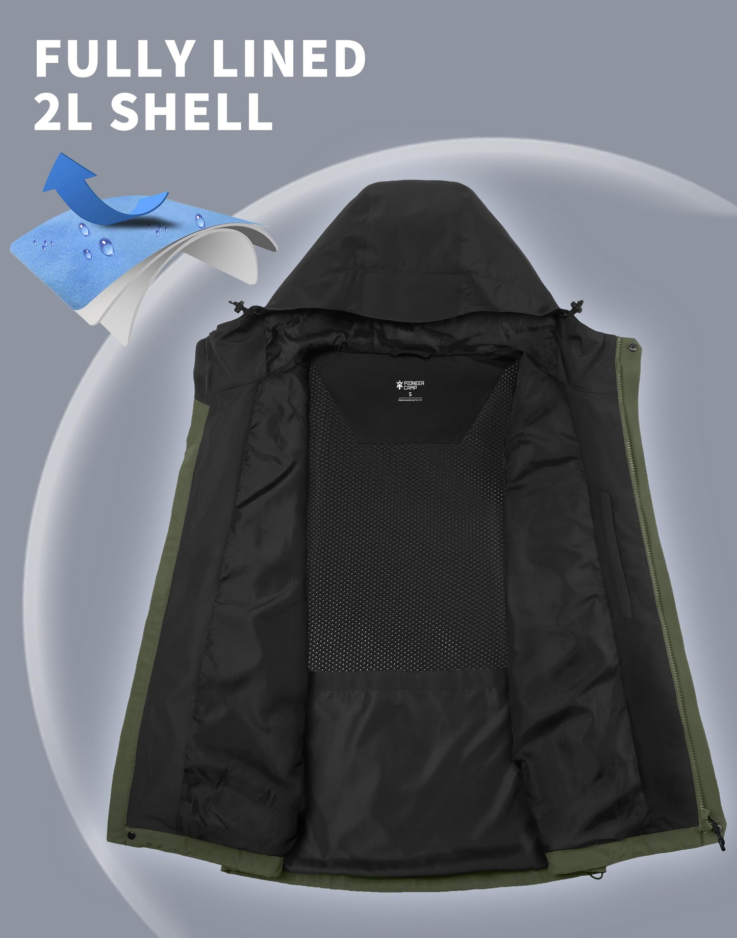 Pioneer Camp Men’s Waterproof Outdoor Jacket