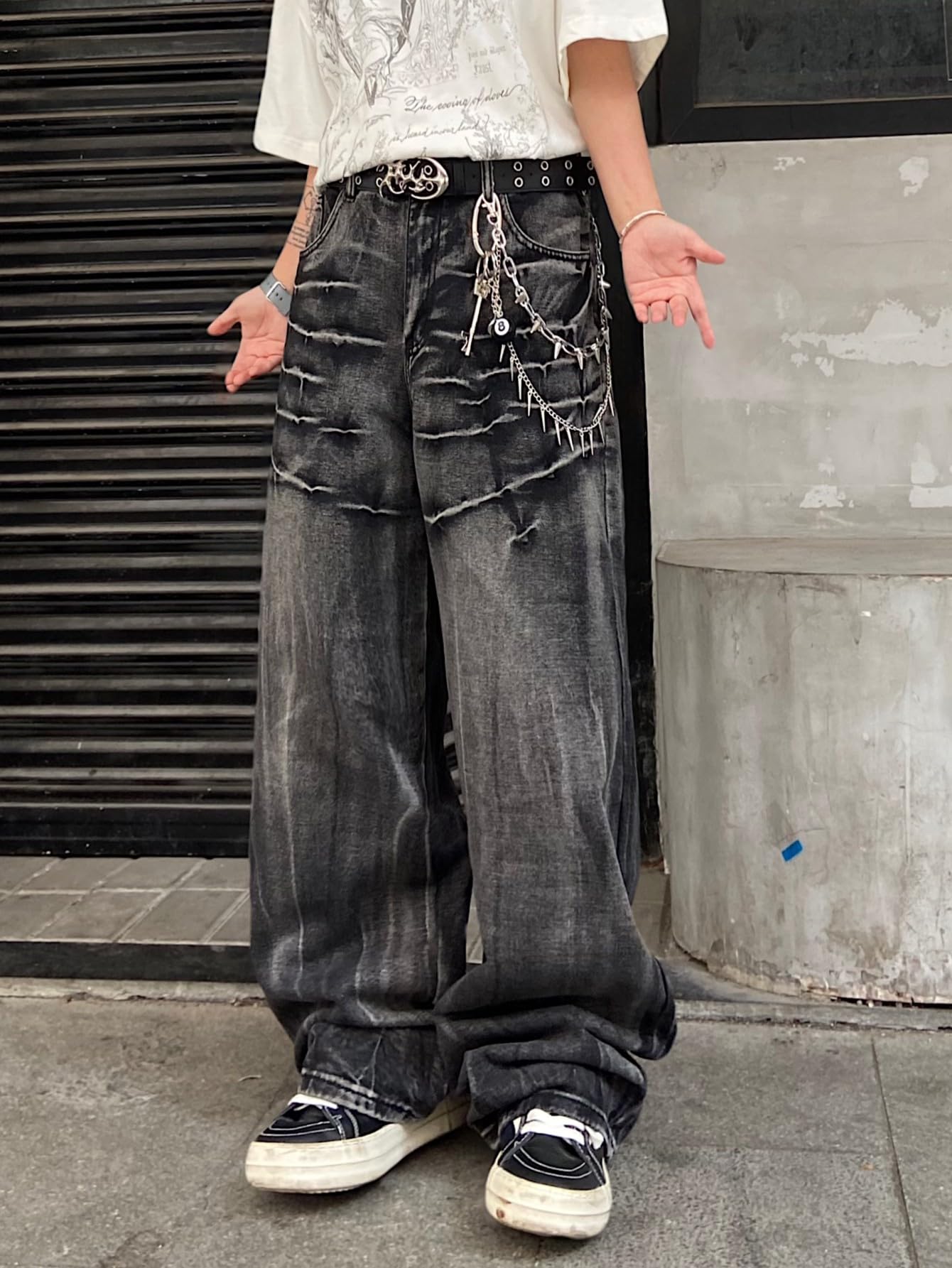 Zewool Men’s Distressed Baggy Jeans