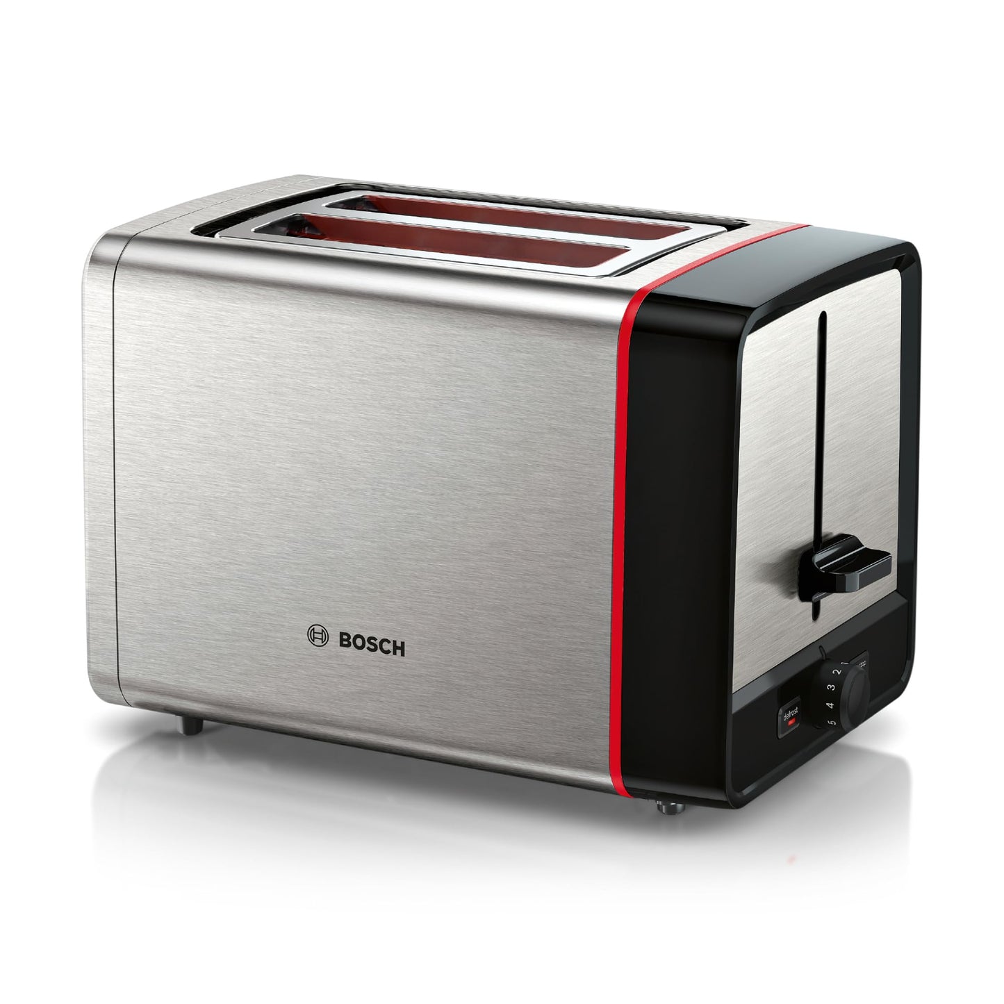 Bosch Kompakt Toaster MyMoment, integrierter Brötchenaufsatz, mit Auftaufunktion, mit Abschaltautomatik, Liftfunktion, Brotzentrierung, perfekt für 2 Scheiben, 800 Watt, Schwarz matt