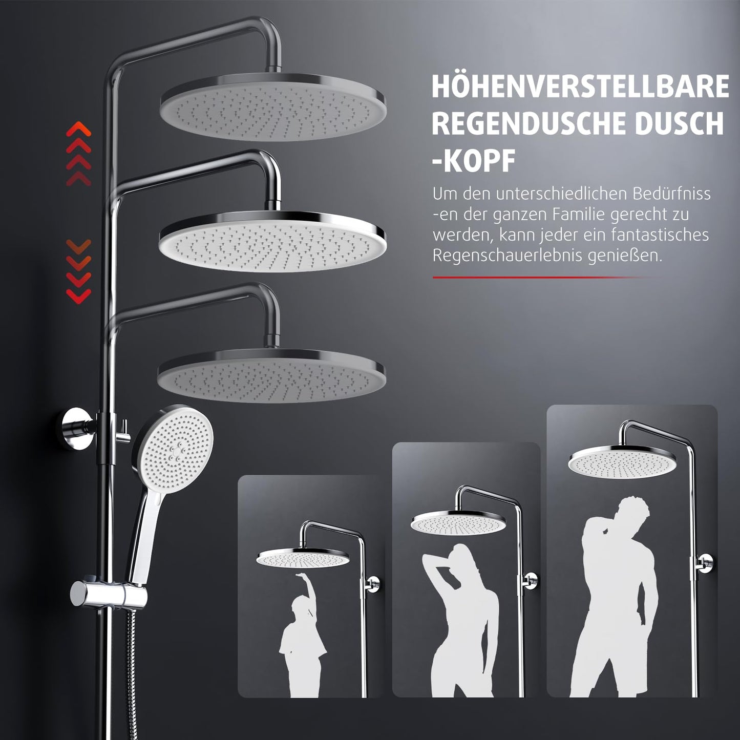 Rainsworth Thermostatic Shower System Round Rain Shower Set