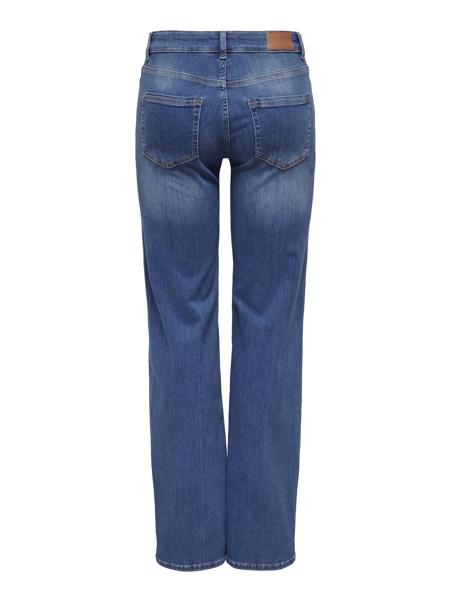ONLY Women’s ONLBLUSH Mid-Rise Straight-Fit Jeans