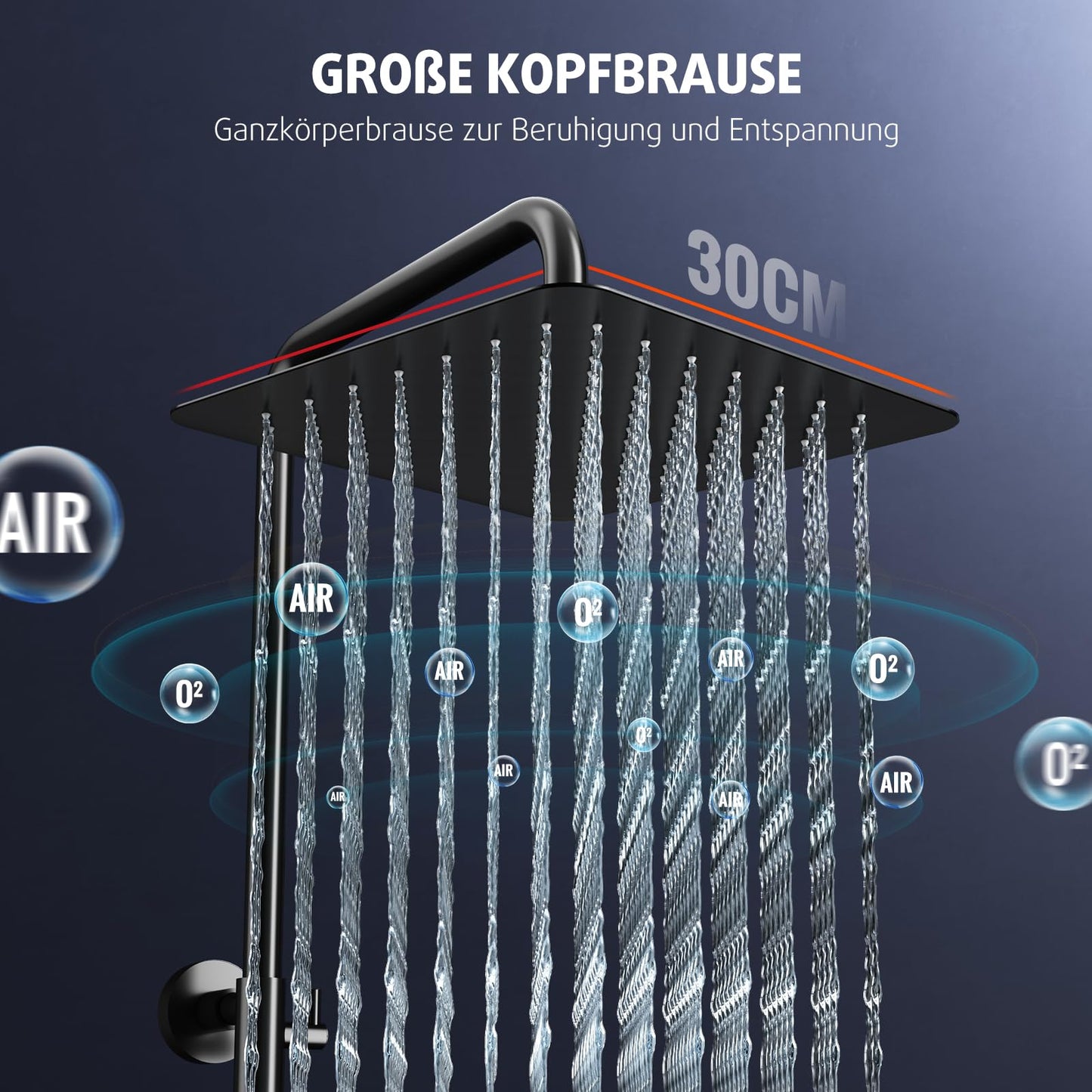 Rainsworth Thermostatic Shower System Round Rain Shower Set