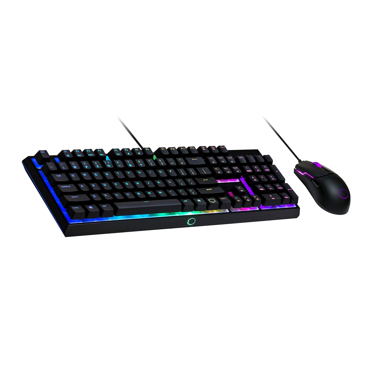 Cooler Master MS110 RGB-Tastatur & Gaming-Maus Kombination – Lineare mem-chanische Schalter, 26 Anti-Ghosting Tasten, On-Board-Steuerung, Gaming Maus mit 4 DPI-Einstellungen – DE Layout QWERTZ