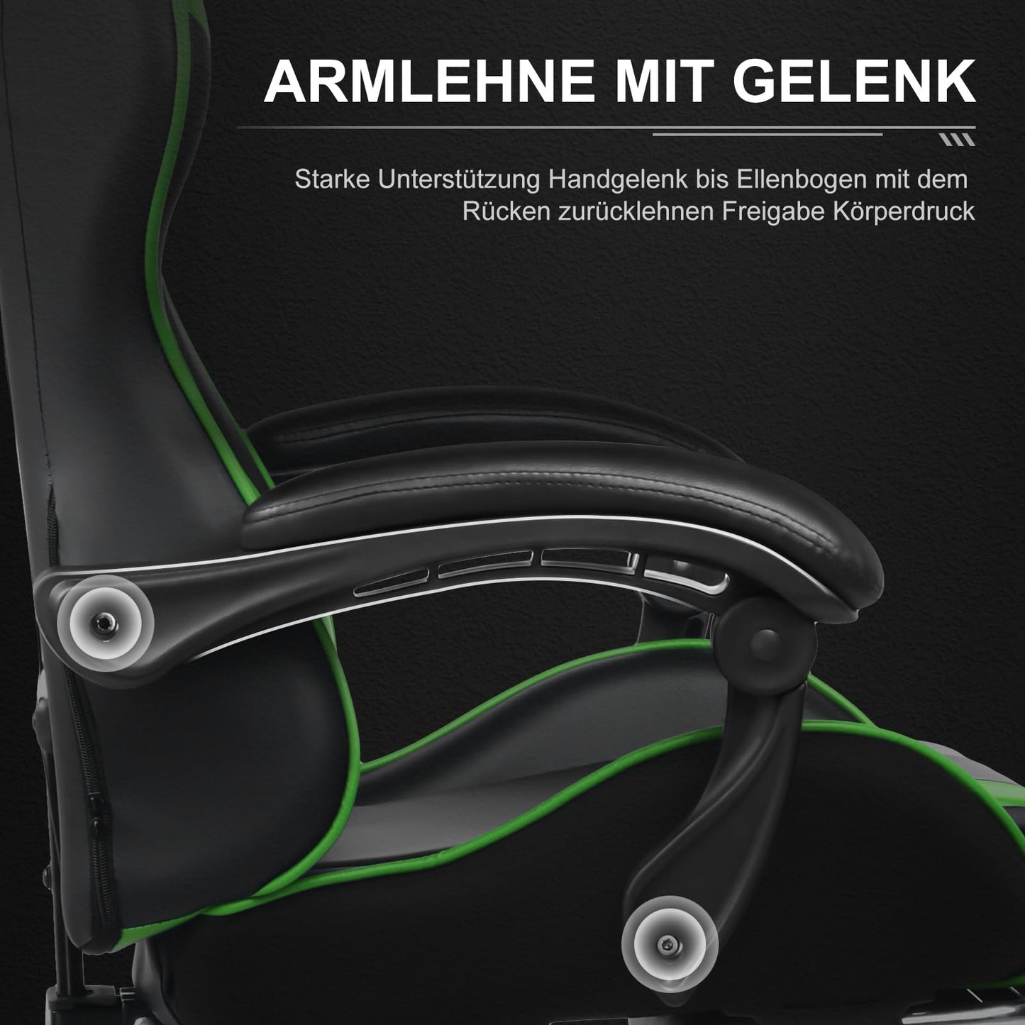 GTPLAYER Office Chair Gaming Chair Massage Gaming Armchair Ergonomic Gamer Chair with Footrest, Headrest Massage Lumbar Cushion, Padded Gaming Chair, Swivel Chair White