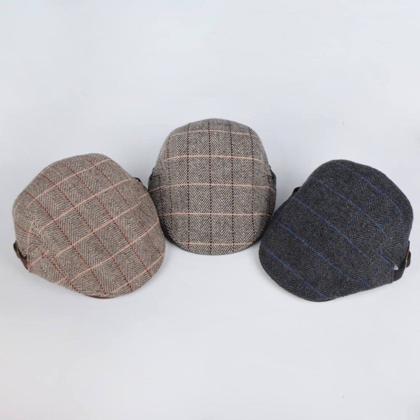 besbomig Schiebermütze Barret Flat Cap Schirmmütze für Herren Damen, Gatsby Newsboy Cap Baskenmützen Golfermütze, Frühling Herbst Winter, 55-59cm