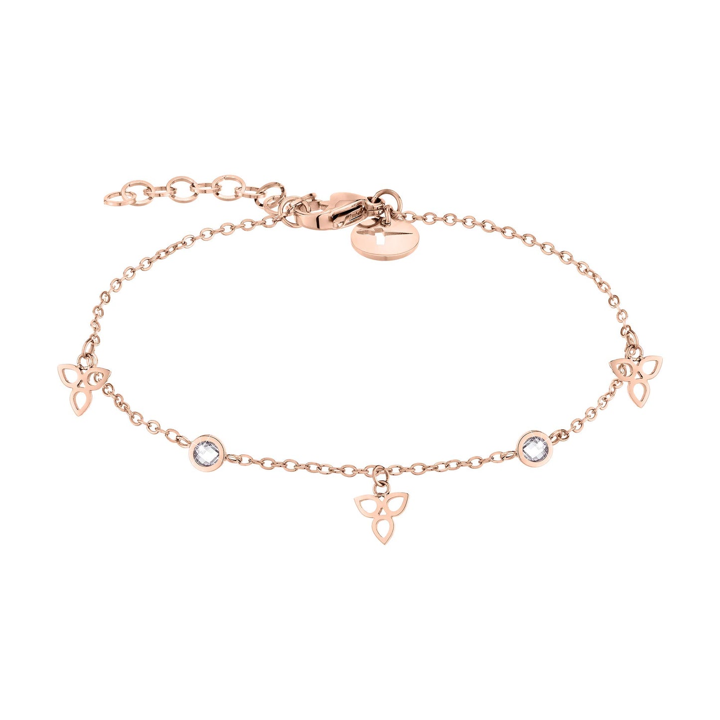 Tamaris Women’s Stainless Steel Flower Charm Bracelet