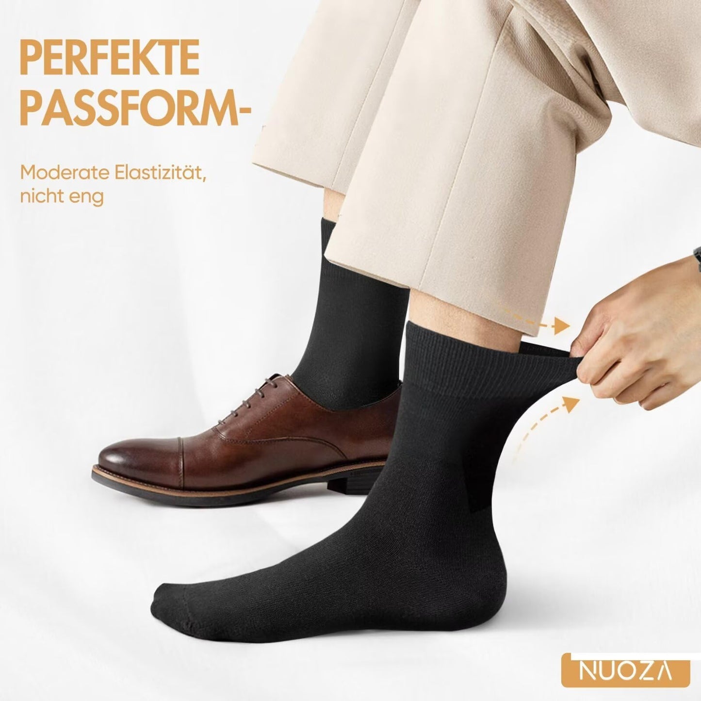 12 Pairs Cotton Sports Socks for Men – Breathable Black/White Business Socks