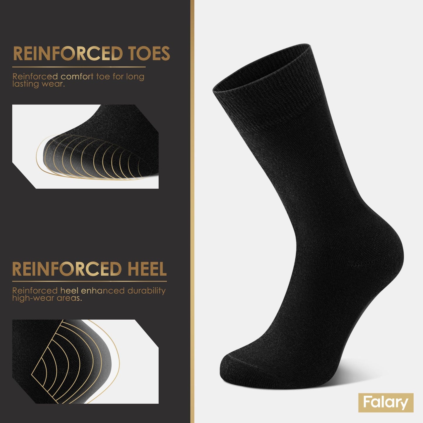 FALARY 12 Pairs Men’s Cotton Socks