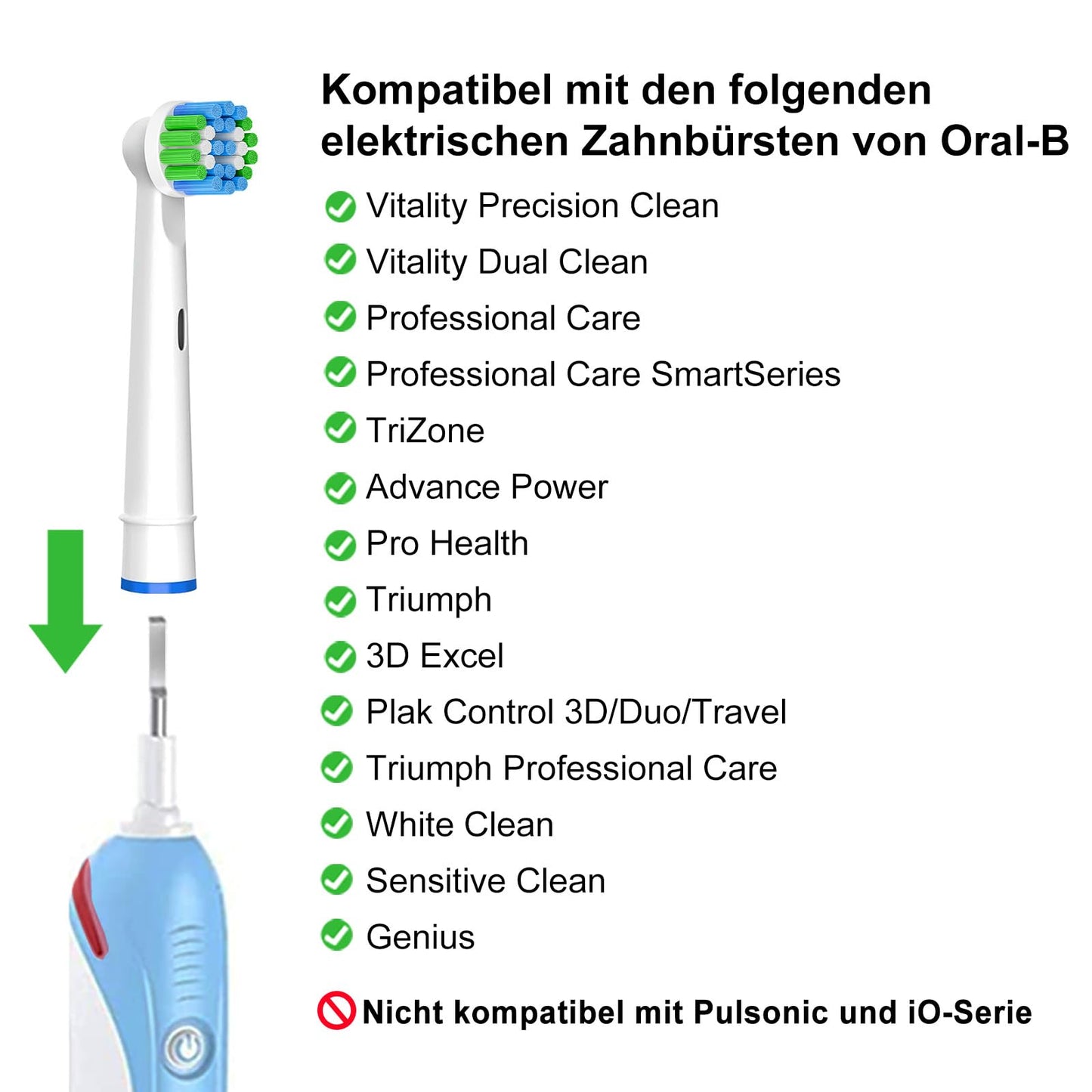 16 Stück Precision Aufsteckbürsten Kompatibel mit Oral B Elektrische Zahnbürsten. 8er Weiß und 8er Schwarz. von Betterchoi