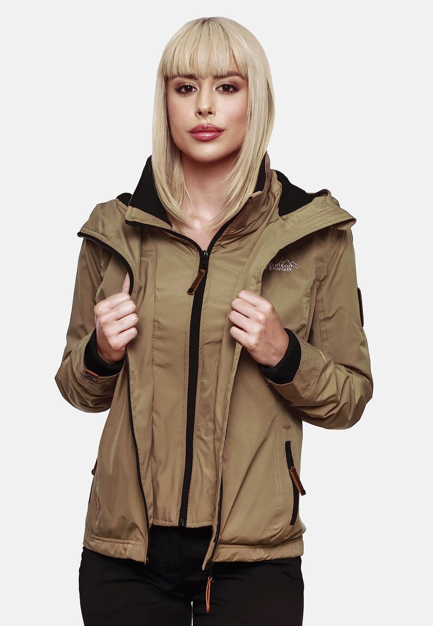 MARIKOO Women’s Fleece-Lined Windbreaker – Lightweight Outdoor Jacket