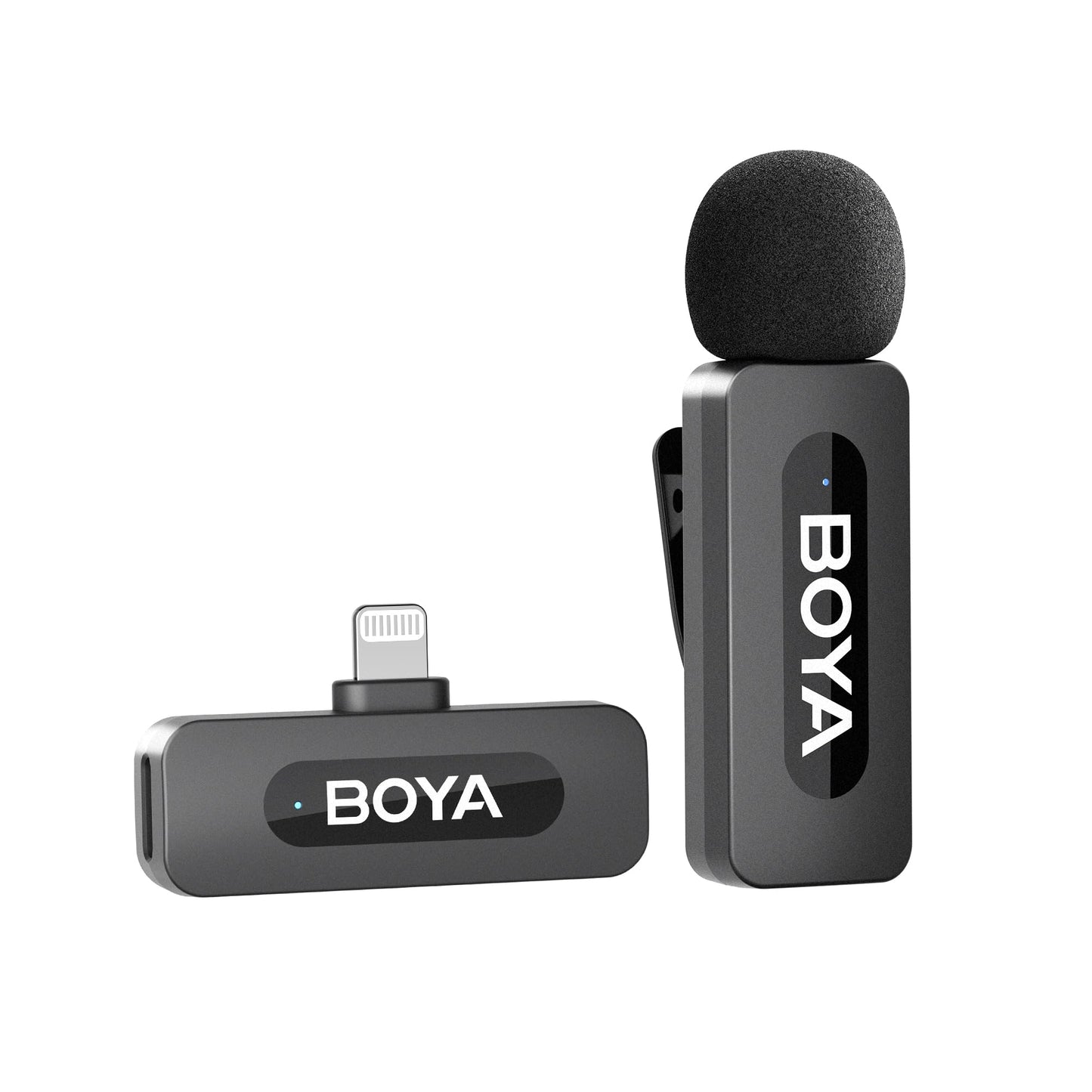 BOYA by-V1 Kabelloses Lavalier-Mikrofon für iPhone, 2,4 GHz, Plug-Play, Mini-Clip-On-Mikrofon mit Geräuschunterdrückung, für Vlogging, Video, Podcast, Interview, YouTube-Aufnahme