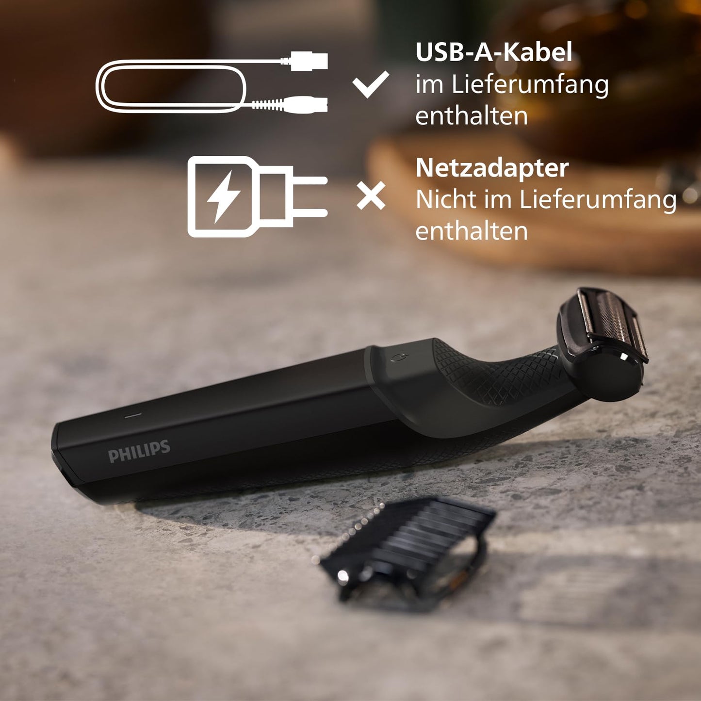 Philips OneBlade Intimate - Elektrischer Intimrasierer und Intimtrimmer für Männer und Frauen, mit extra Hautschutz, 2x SkinProtect Klingen, 1x 3-mm-Trimmaufsatz, QP1924/30, Weiß