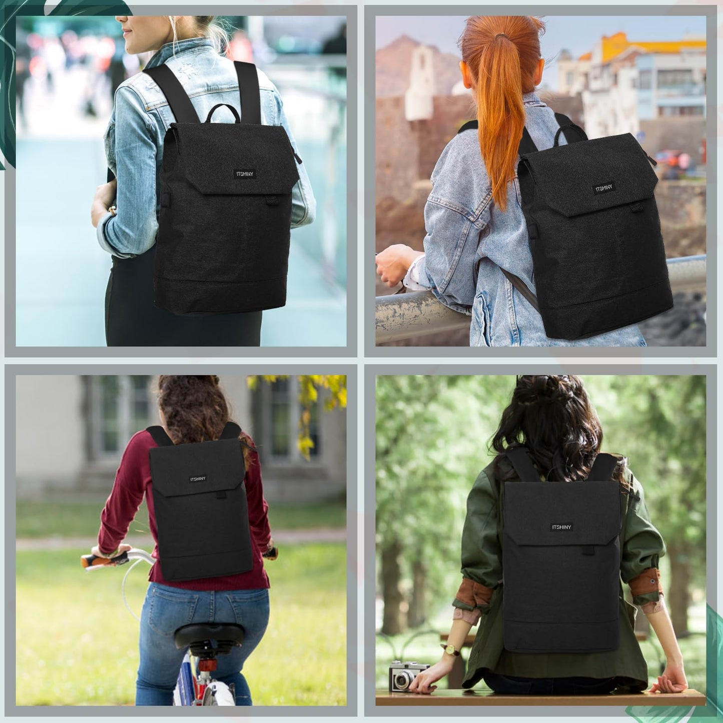 ITSHINY Waterproof Women’s Daypack – 16L Stylish Laptop Backpack