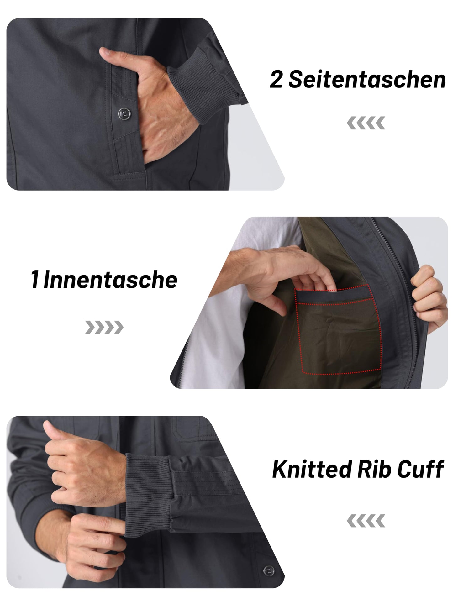 Men's Military Style Jacket – Windproof Utility Jacket