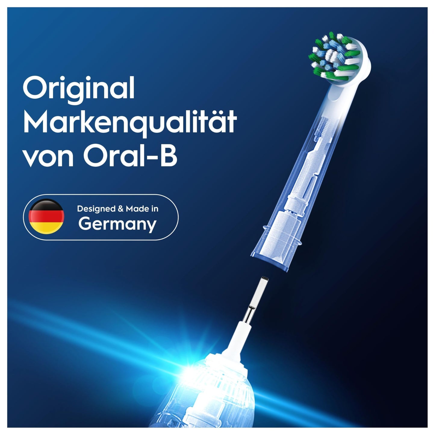 Oral-B Pro CrossAction Aufsteckbürsten für elektrische Zahnbürste, 6 Stück, überlegene Zahnreinigung mit innovativen X-förmigen Borsten, Original Oral-B Zahnbürstenaufsatz, Made in Germany