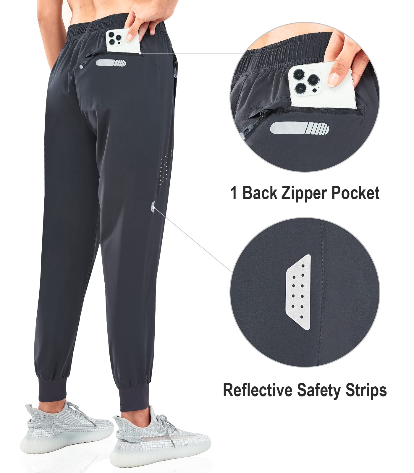 NORTHYARD Women's Lightweight Quick-Dry Training Pants
