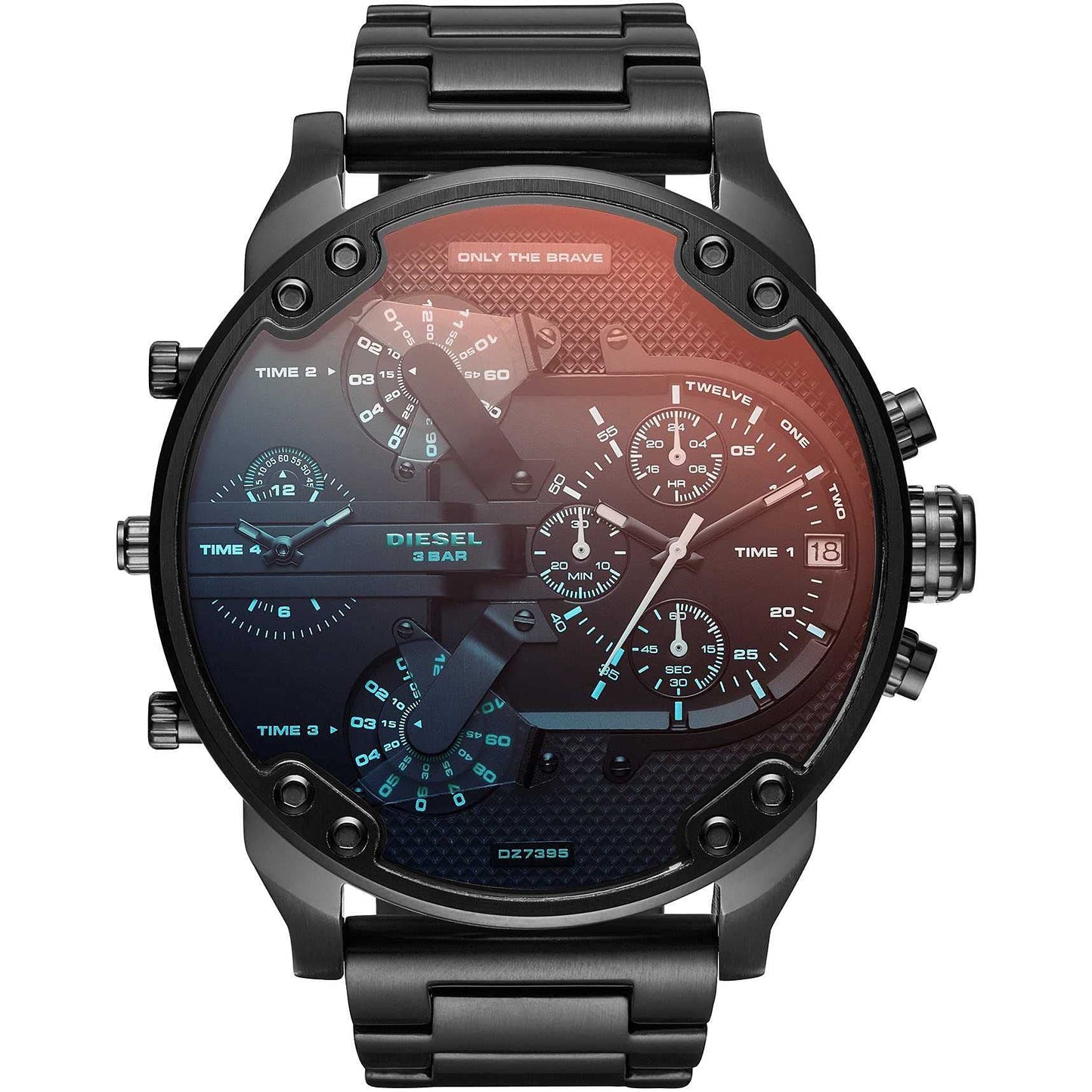 Diesel Mr. Daddy Men's Multifunctional Watch with Silicone, Stainless Steel or Leather Strap