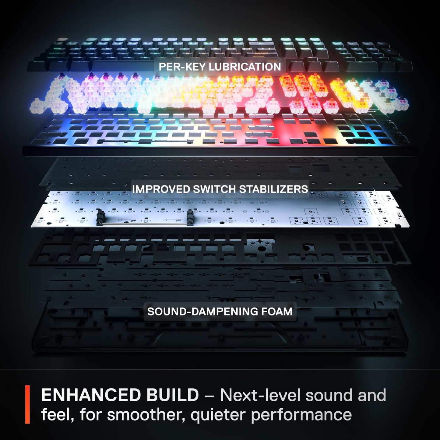 SteelSeries Apex Pro Gen 3 - HyperMagnetic Gaming-Tastatur - OmniPoint 3.0 Switches - anpassbares Ansprechverhalten - Rapid Trigger - Rapid Tap/SOCD - OLED - RGB - PBT-Keycaps - DE Layout QWERTZ
