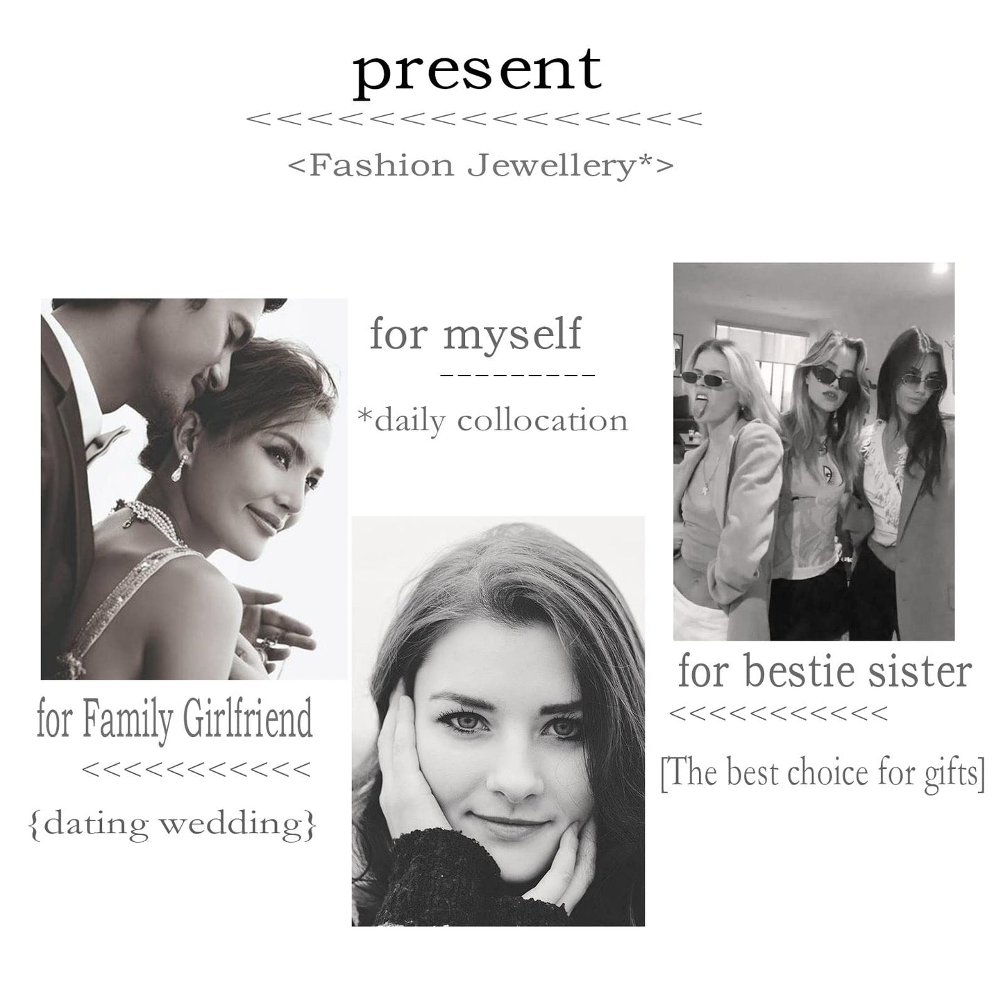 TseenYi Layered CZ Crystal Pendant Necklace