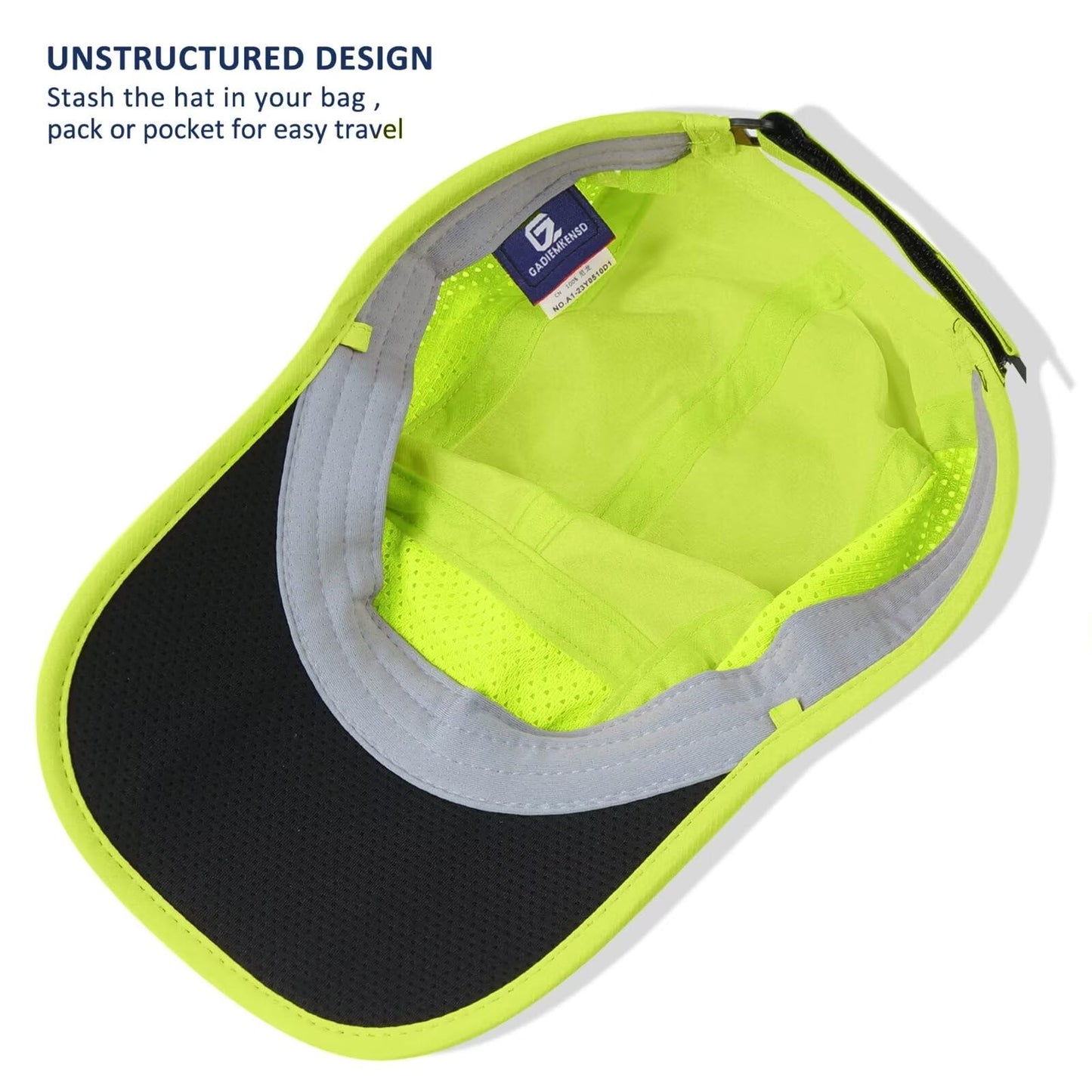 GADIEMKENSD Folding Outdoor Hat UPF 50+ Sun Protection Mesh Sport Hat