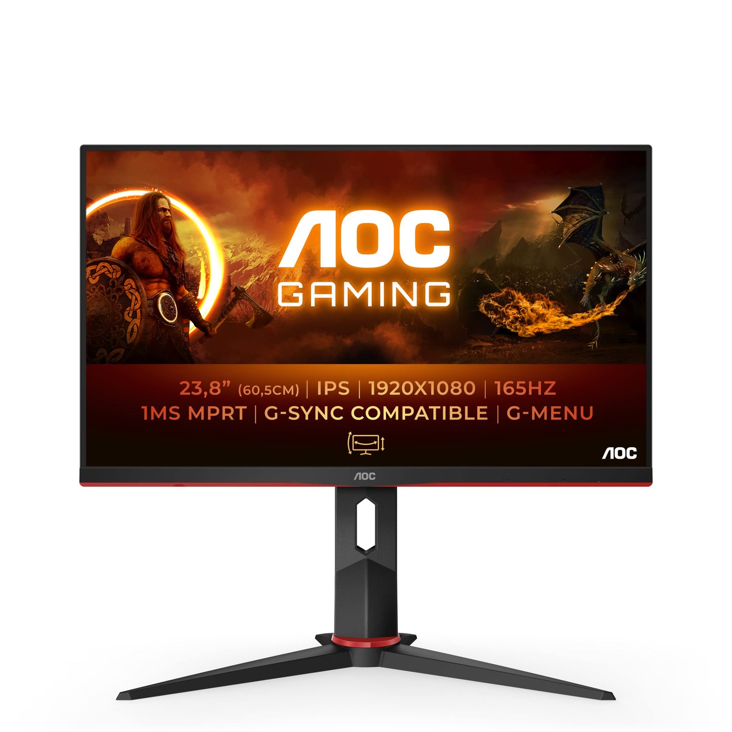 AOC Gaming CU34G2XPD – 34-Zoll-WQHD-Curved-Monitor, 180 Hz, schnelle VA, 1 ms GTG, FreeSync Premium, HDR400, höhenverstellbarer Standfuß (3440 x 1440, HDMI, DisplayPort, USB-Hub)