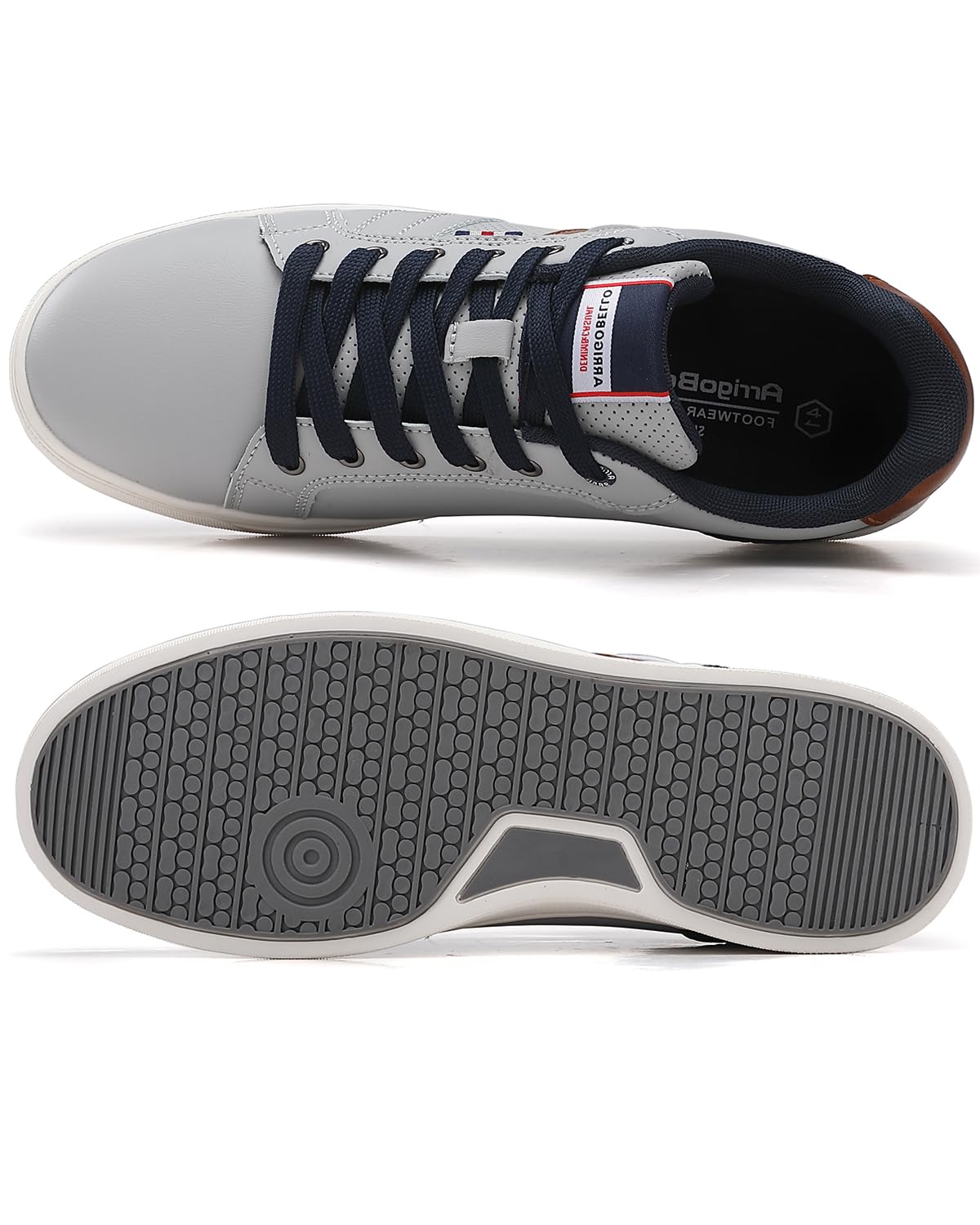 Men’s Casual Leather Sneakers – Lightweight Outdoor Trainers for Walking & Hiking