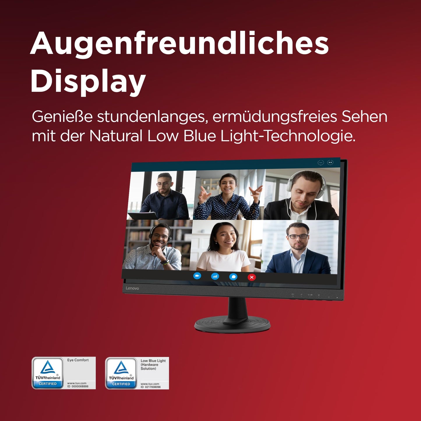 Lenovo D27-45 Monitor | 27" Full HD Monitor | 1920x1080 | 75Hz | 250 nits | 4ms Reaktionszeit | VA-Panel | HDMI | VGA | AMD Radeon FreeSync | entspiegelt | 4,6kg | schwarz
