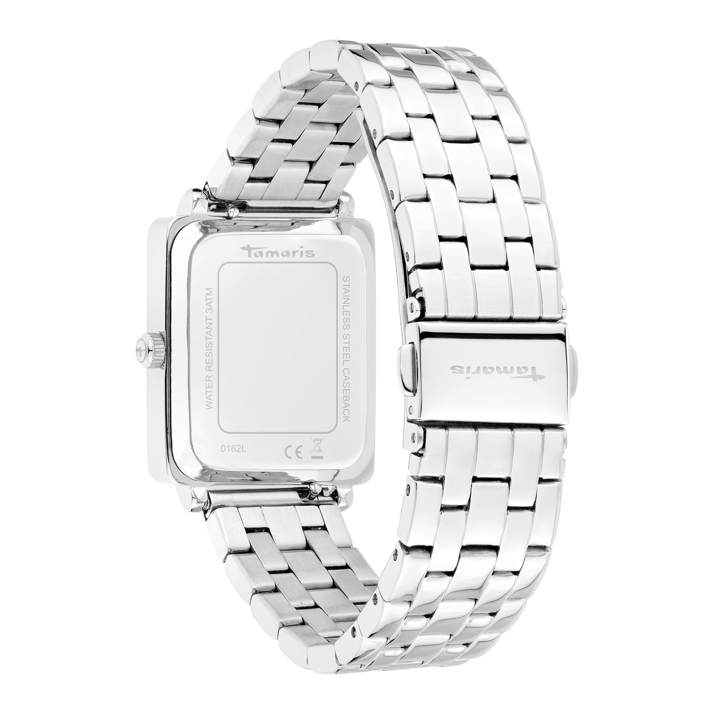 Tamaris ladies analogue wristwatch with quartz movement made of stainless steel with stainless steel bracelet