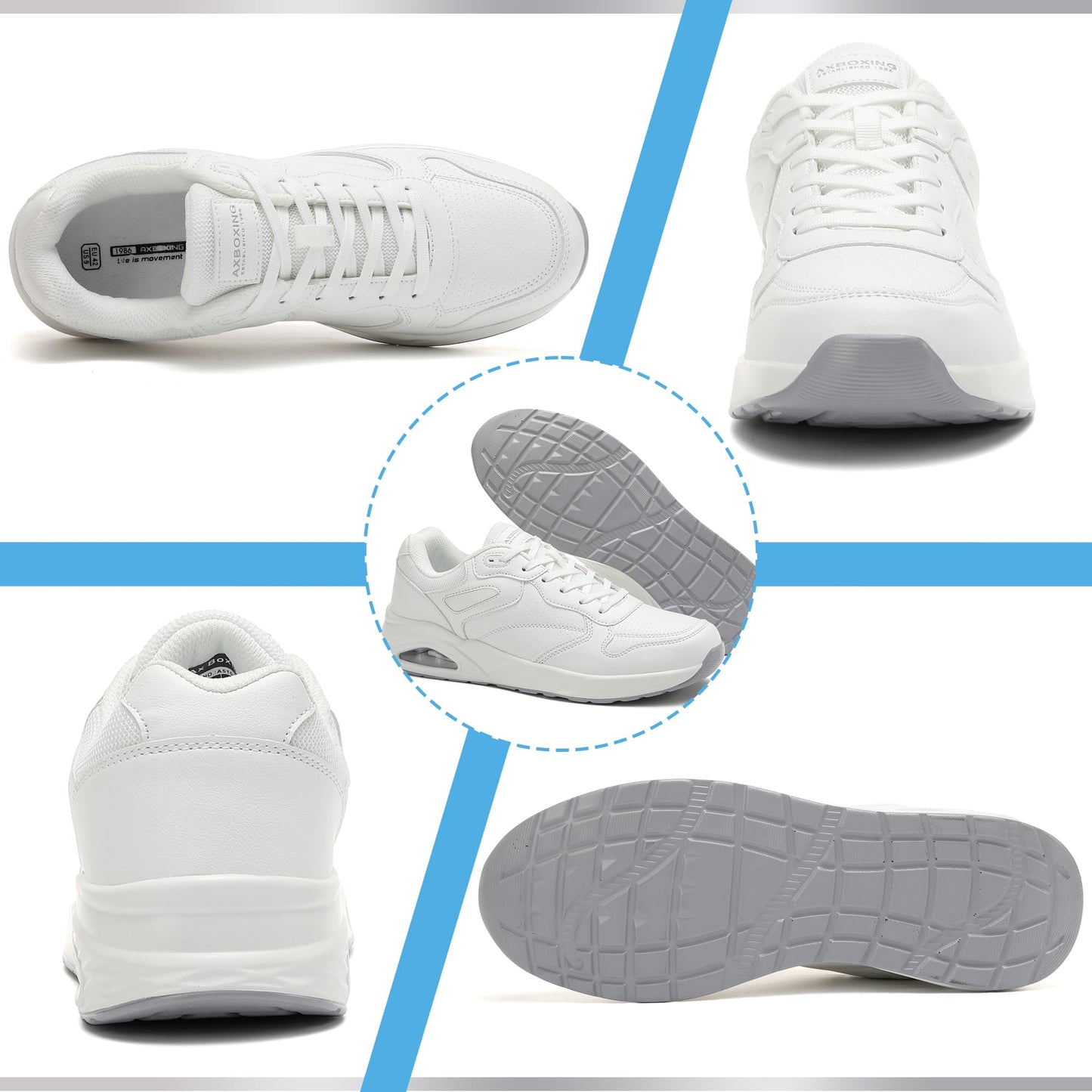 AX BOXING Men’s Sneakers – Lightweight Air Cushion Trainers