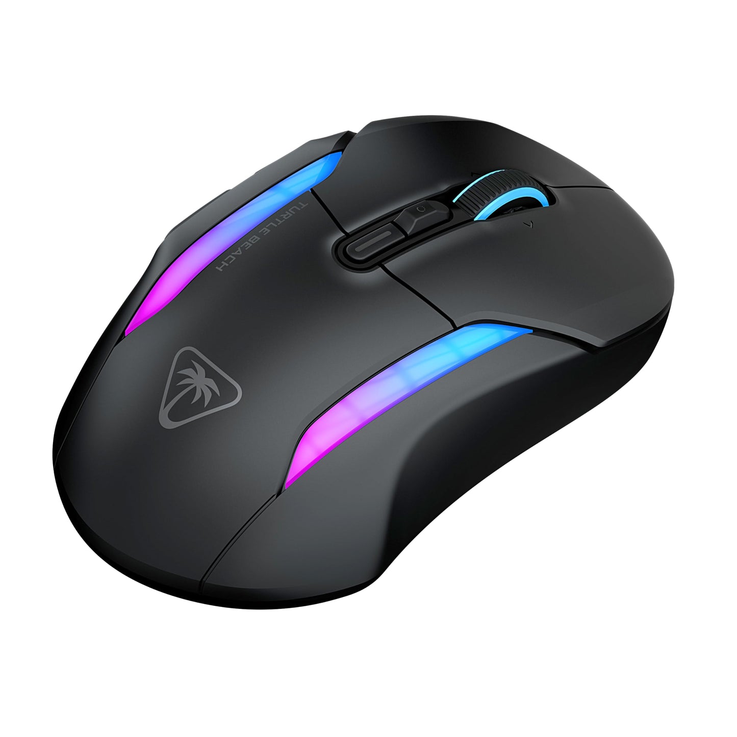 Turtle Beach Kone II Air – Kabellose, ergonomische RGB-Gaming-Maus, 350-Stunden-Akku, optischer 26K DPI Sensor, 21 programmierbare Funktionen, 4D-Free-Spin-Scroll-Rad, Schwarz