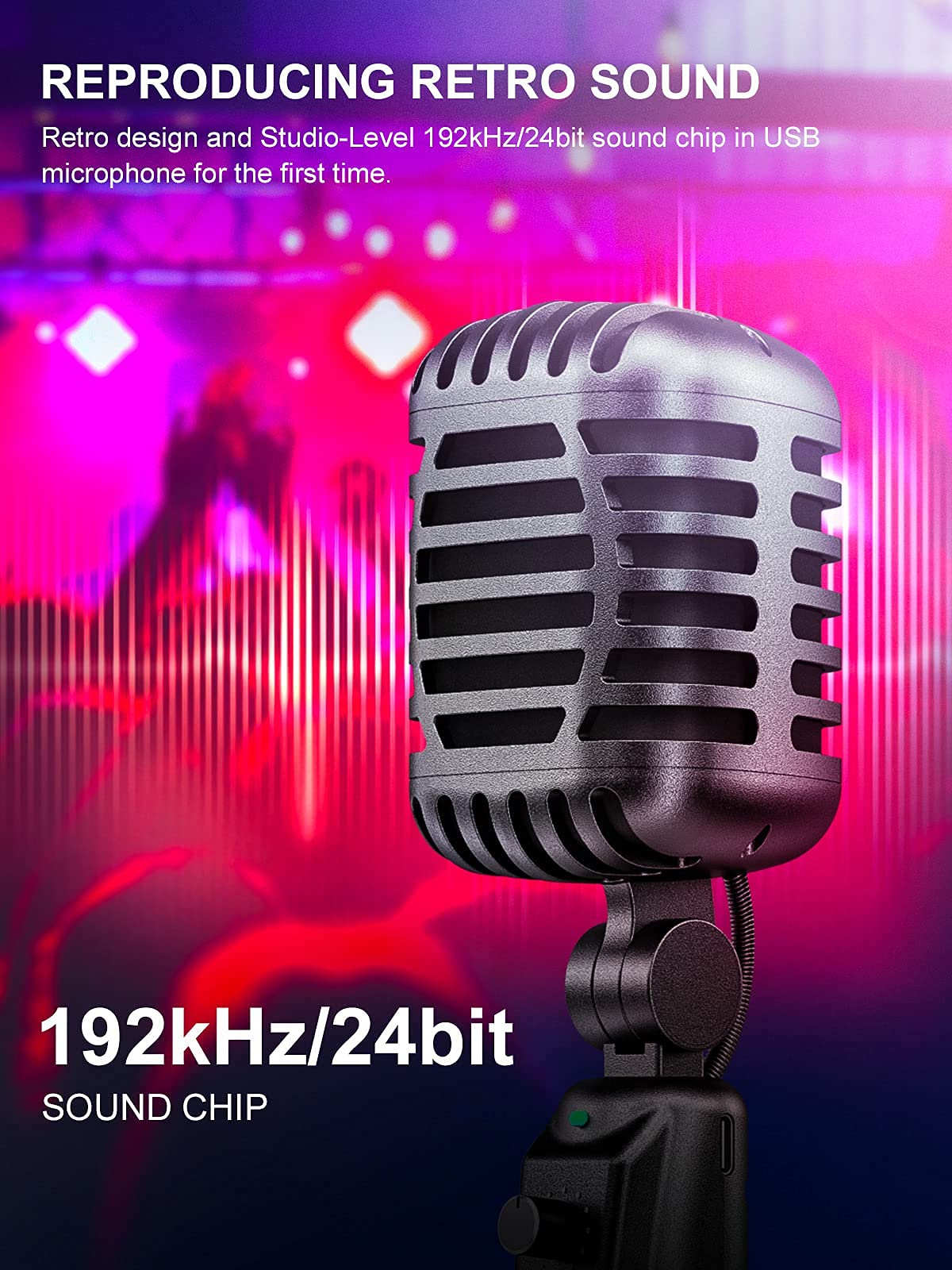 Mikrofon pc, Streaming Mikrofon für PC, PS4, PS5, Condenser Microphones USB C für Gaming, Podcast, Aufnahmen, Streaming, mit Stumm/Gain, Adapter für Phone,Kompatibel mit Mac, Winows