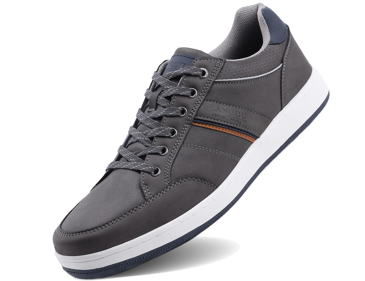 LANGDU Men’s Casual Sneakers – Lightweight Breathable Walking Sports Shoes