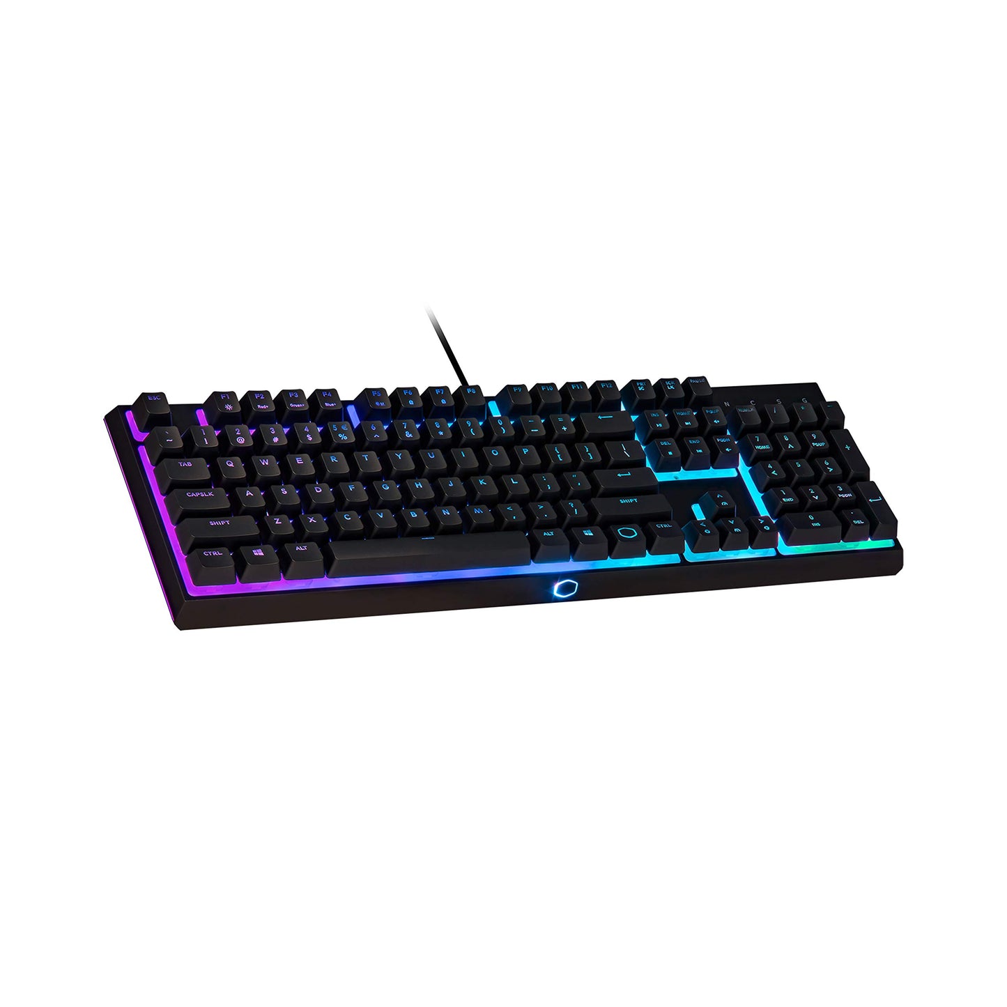 Cooler Master MS110 RGB-Tastatur & Gaming-Maus Kombination – Lineare mem-chanische Schalter, 26 Anti-Ghosting Tasten, On-Board-Steuerung, Gaming Maus mit 4 DPI-Einstellungen – DE Layout QWERTZ