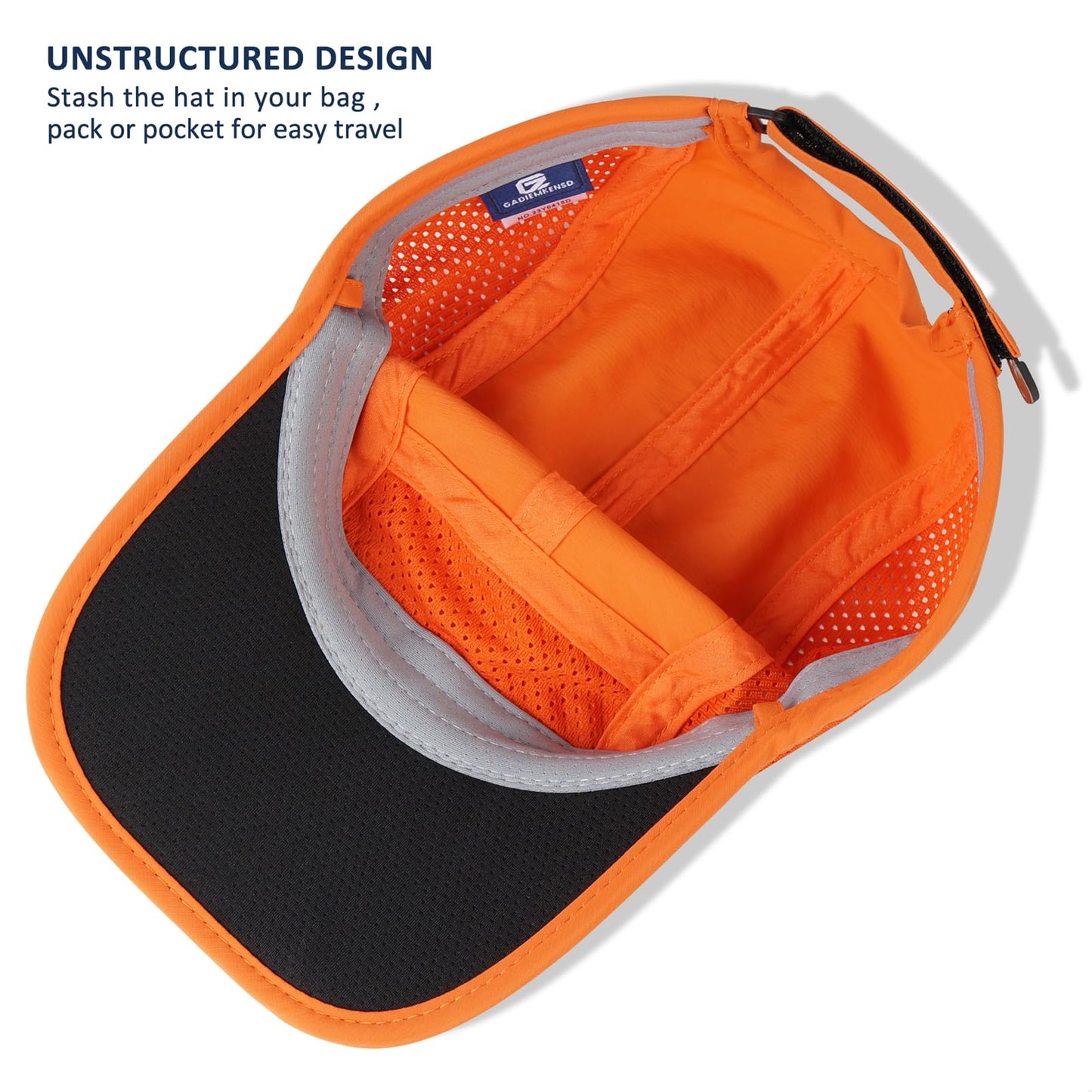 GADIEMKENSD Folding Outdoor Hat UPF 50+ Sun Protection Mesh Sport Hat