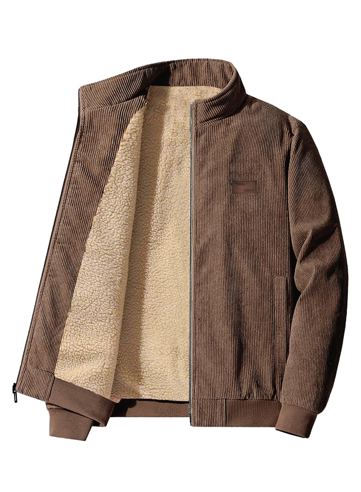 Men’s Corduroy Jacket – Fleece-Lined Winter Coat