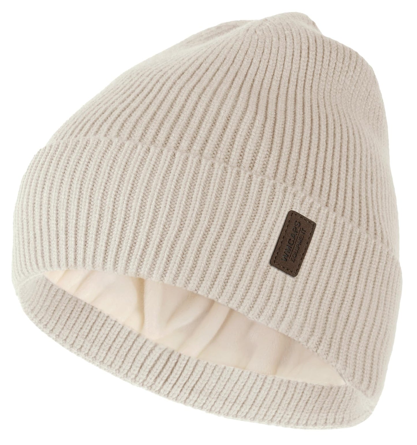 Wmcaps Beanie Mütze, Herren Winter Warme Unisex Wintermütze Strickmütze Dehnbare Weiche Wollmütze mit Bündchen und Dickem Warmem Futter Geschenk für Freundin männer Frauen