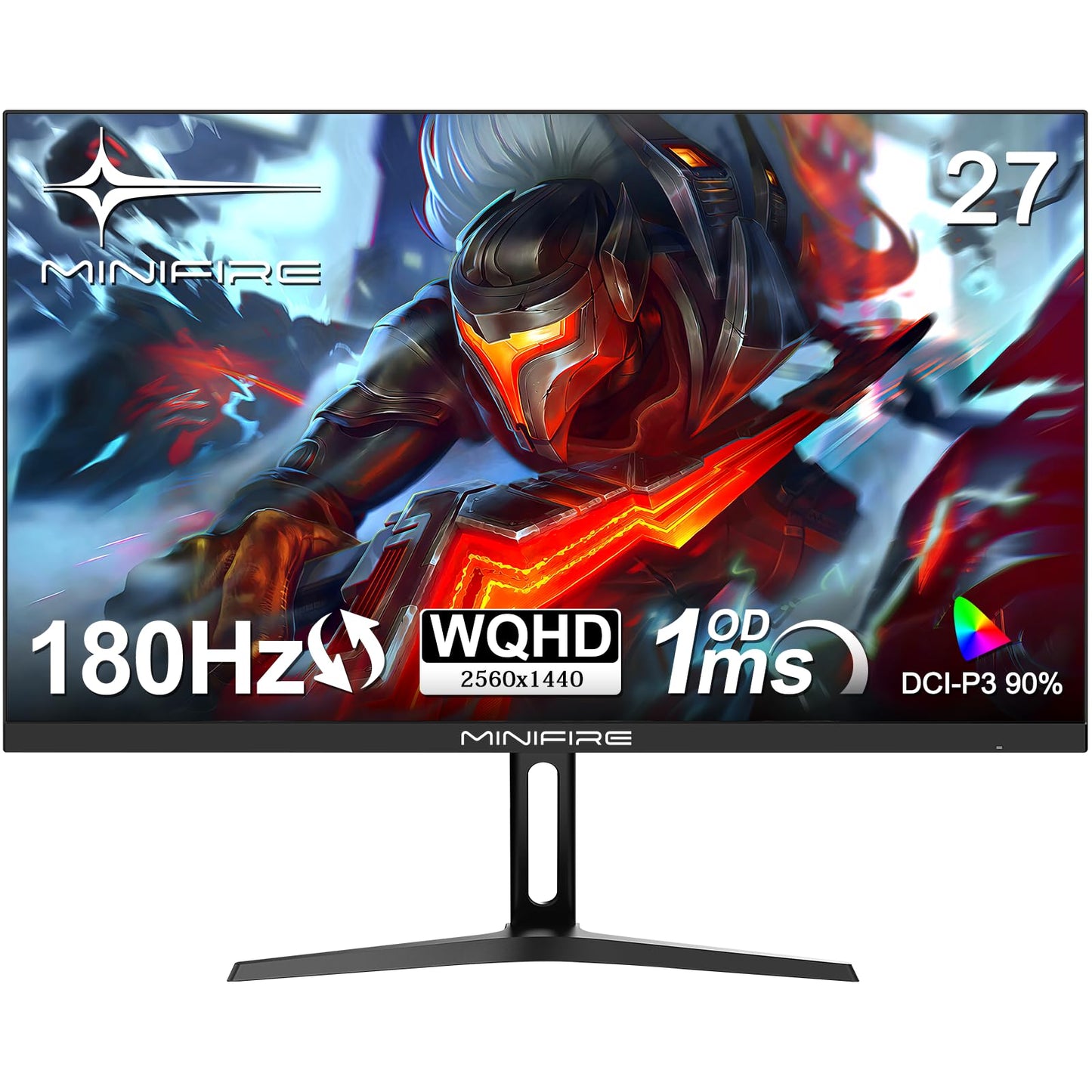 Minifire 24 Inch Monitor, 100 Hz, IPS, Full HD (1920 x 1080), AMD FreeSync, sRGB110%, Frameless Screen, Eye Care, HDMI Type-C, Adjustable Tilt, VESA (MF24X3A Type-C Cable Included)