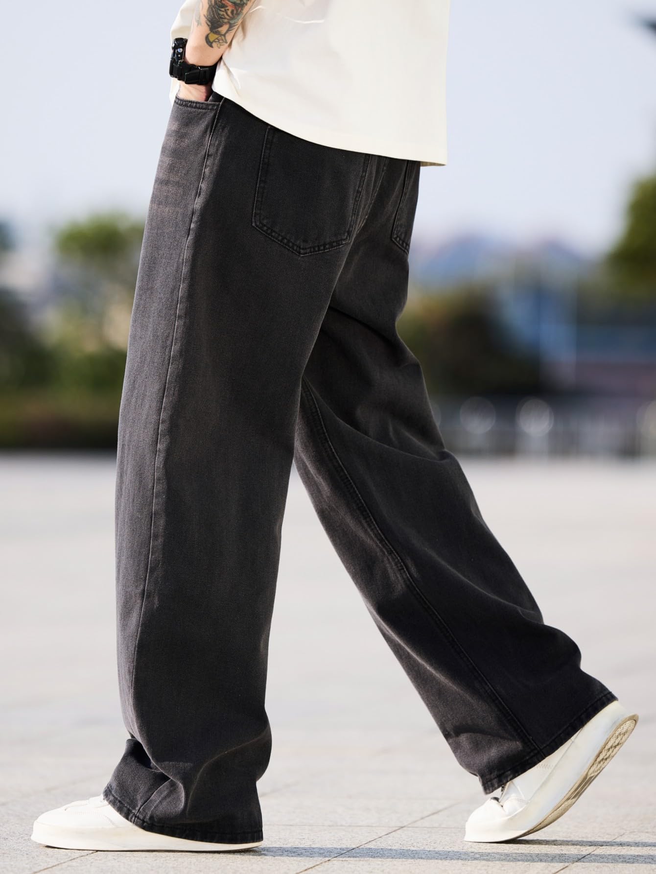 Zewool Men’s Baggy Jeans – Extra Loose Fit Skater Pants