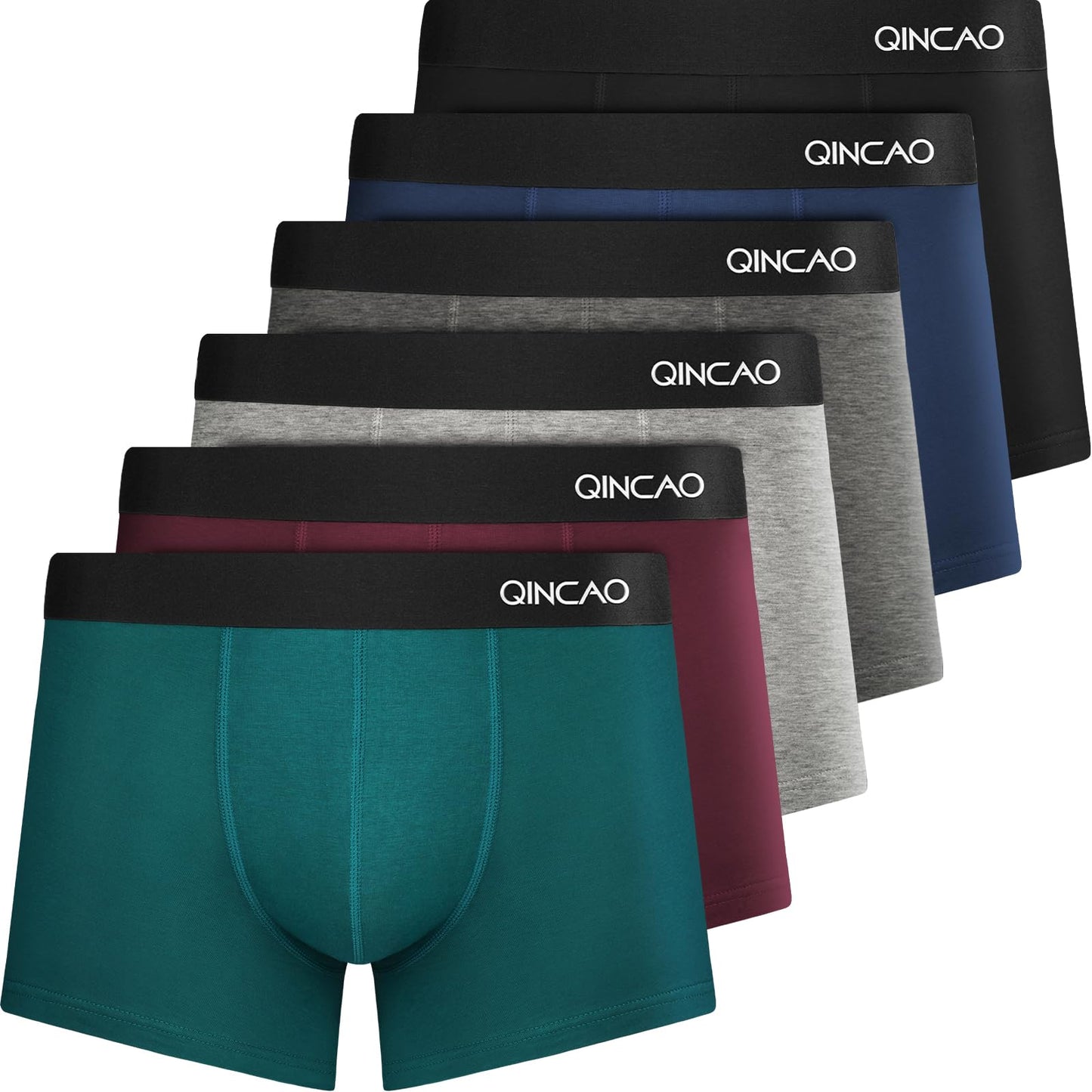 QINCAO Men’s Boxer Shorts 6-Pack