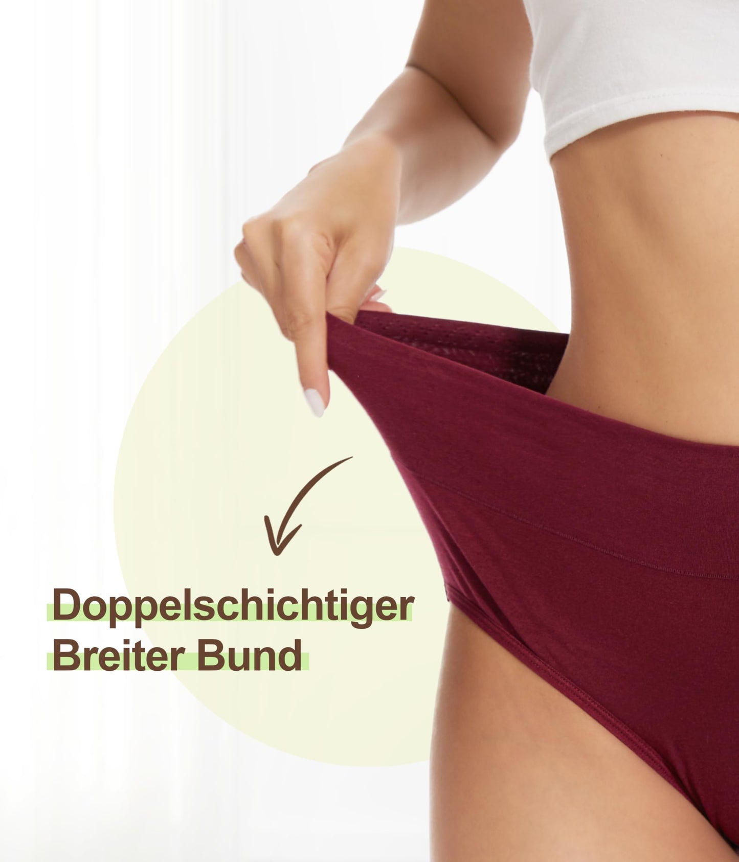 Women’s High Waist Cotton Panties 5-Pack - Sizes S-3XL